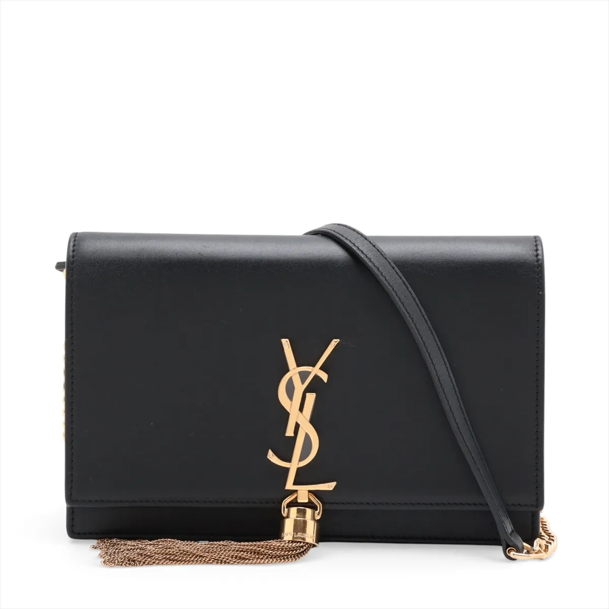 Kate 452159 Leather Chain Wallet Black