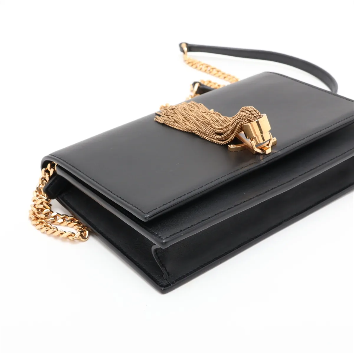 Kate 452159 Leather Chain Wallet Black — view 4
