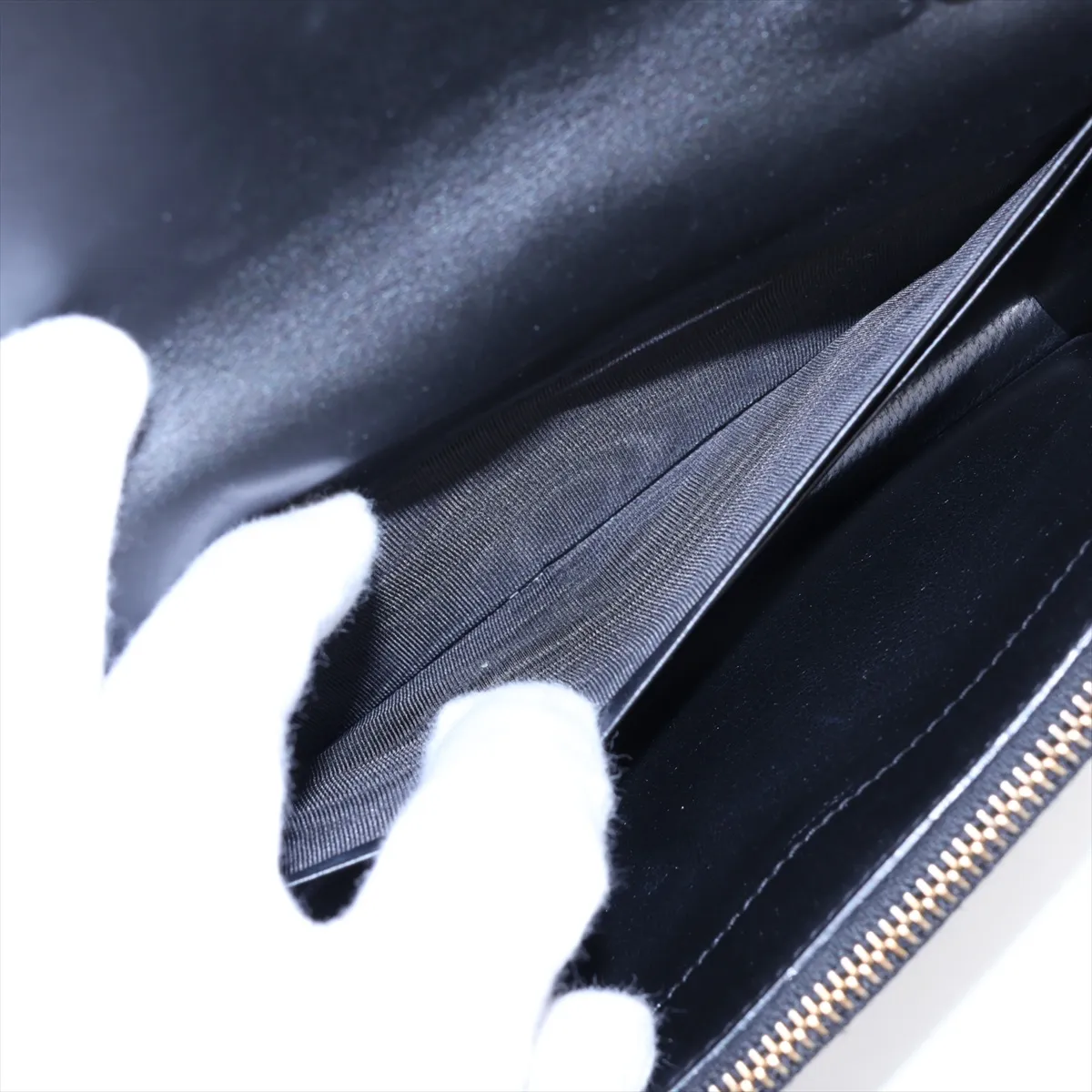 Kate 452159 Leather Chain Wallet Black — view 7