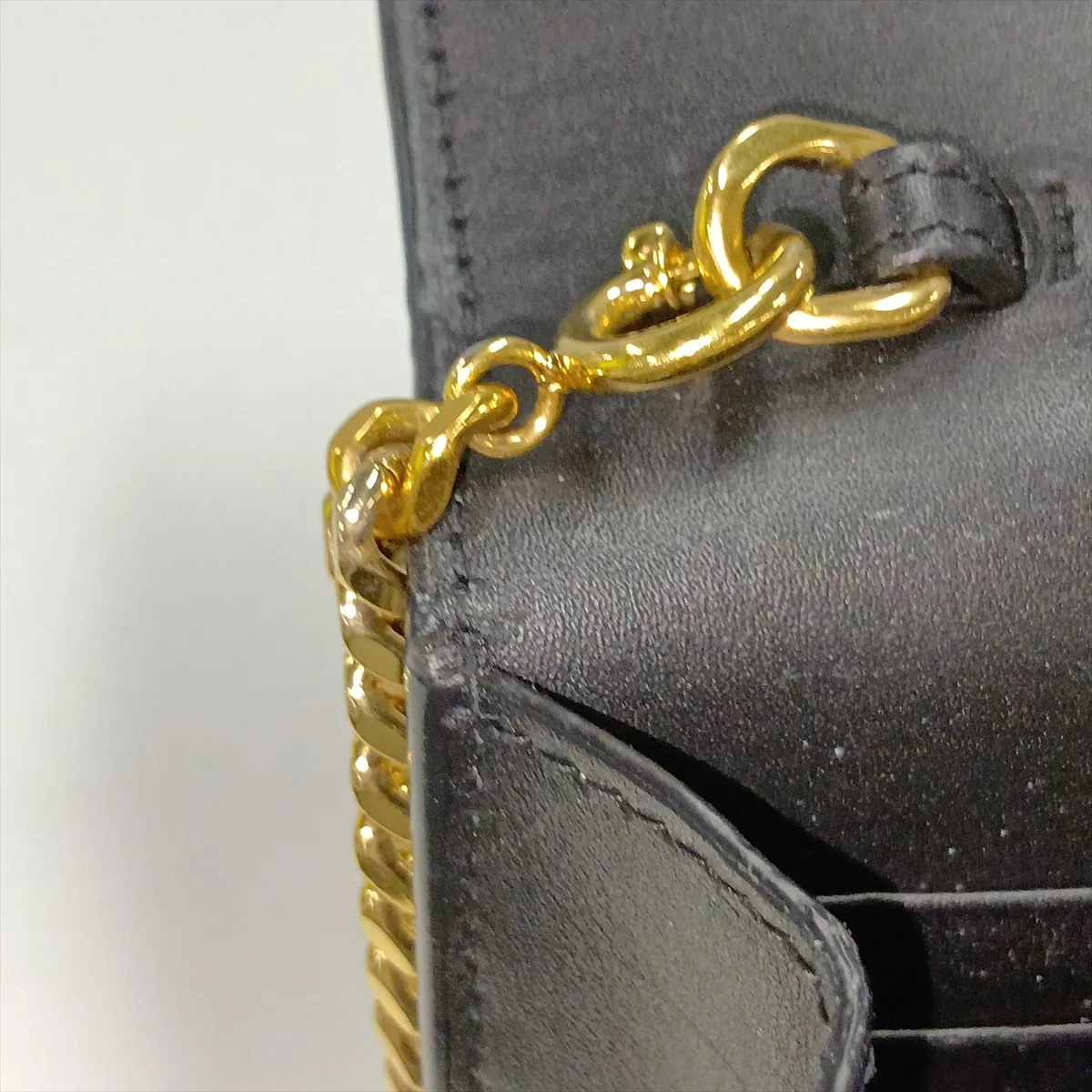 Kate 452159 Leather Chain Wallet Black — view 10