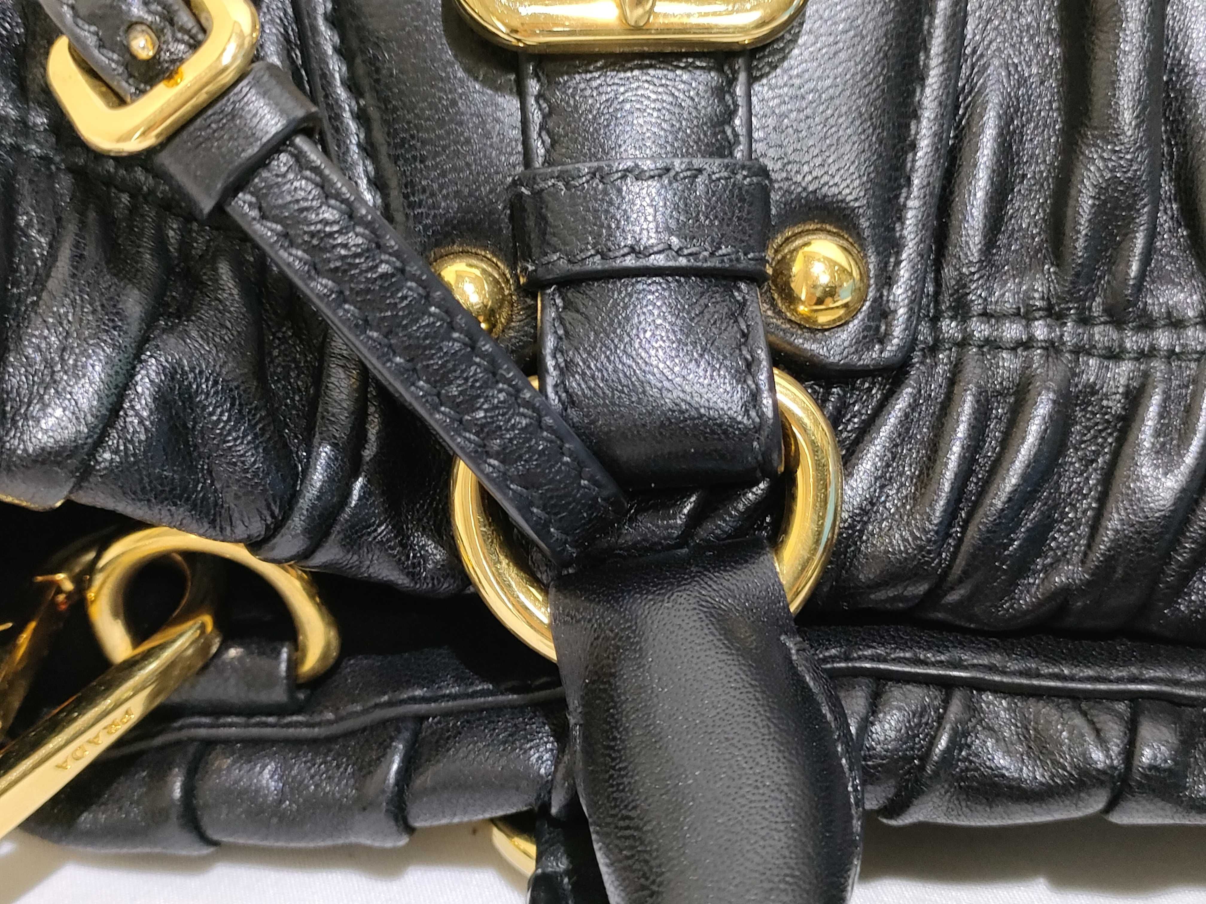 Nappa Gaufre Black 2-Way Leather Handbag BN1789 Handbag — view 5