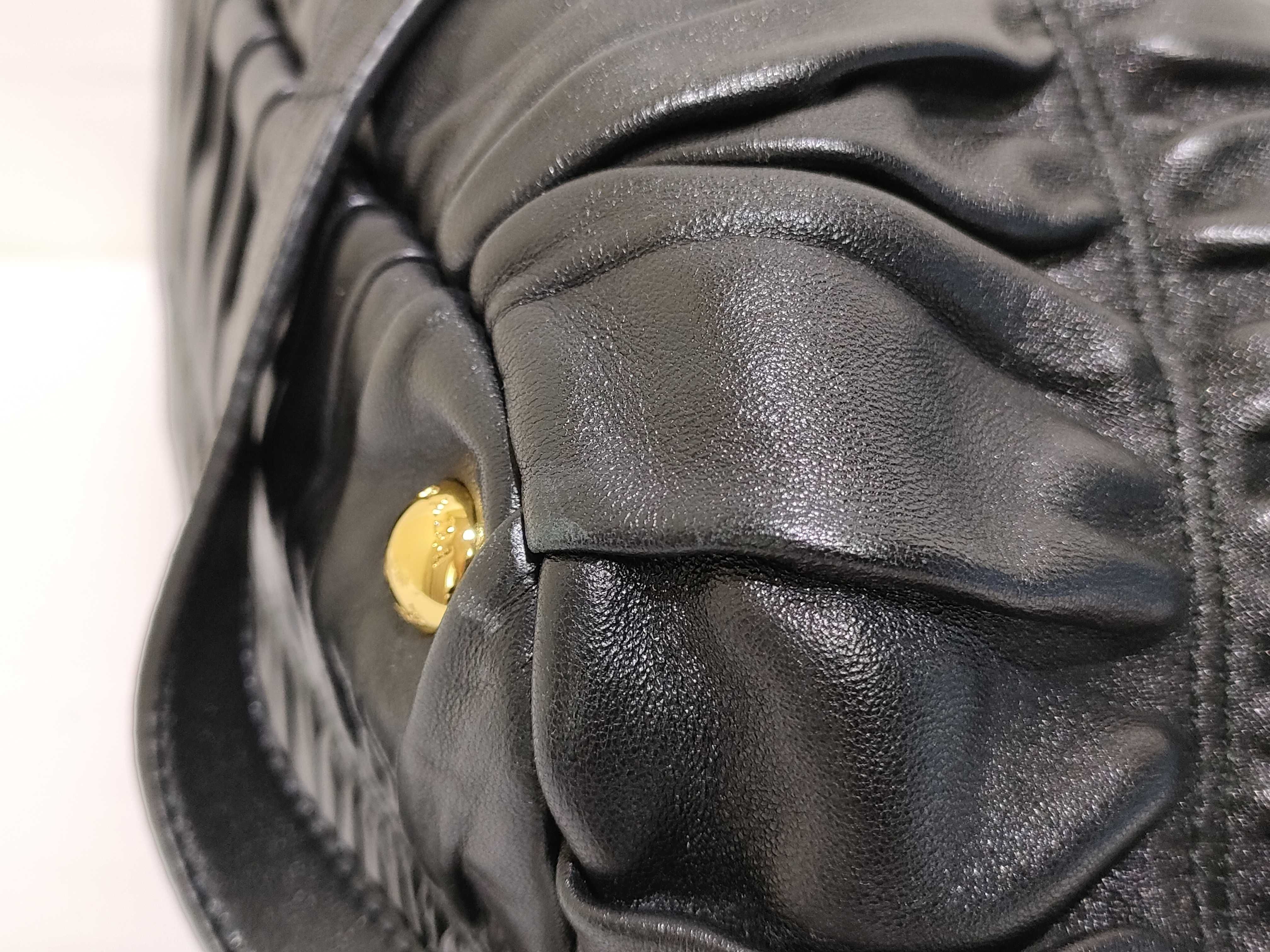 Nappa Gaufre Black 2-Way Leather Handbag BN1789 Handbag — view 6