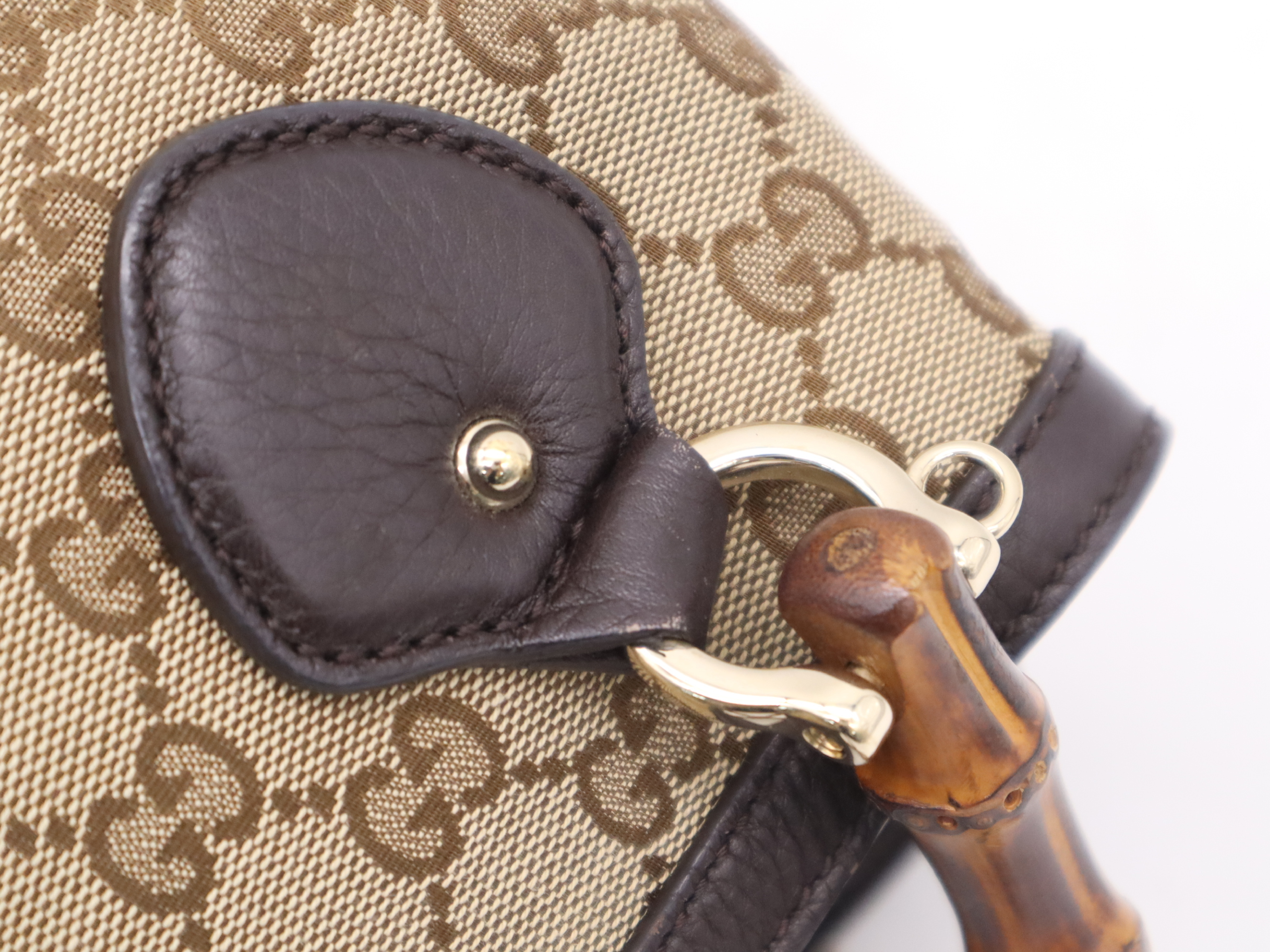 308360GG Canvas Bamboo Beige Handbag — view 8