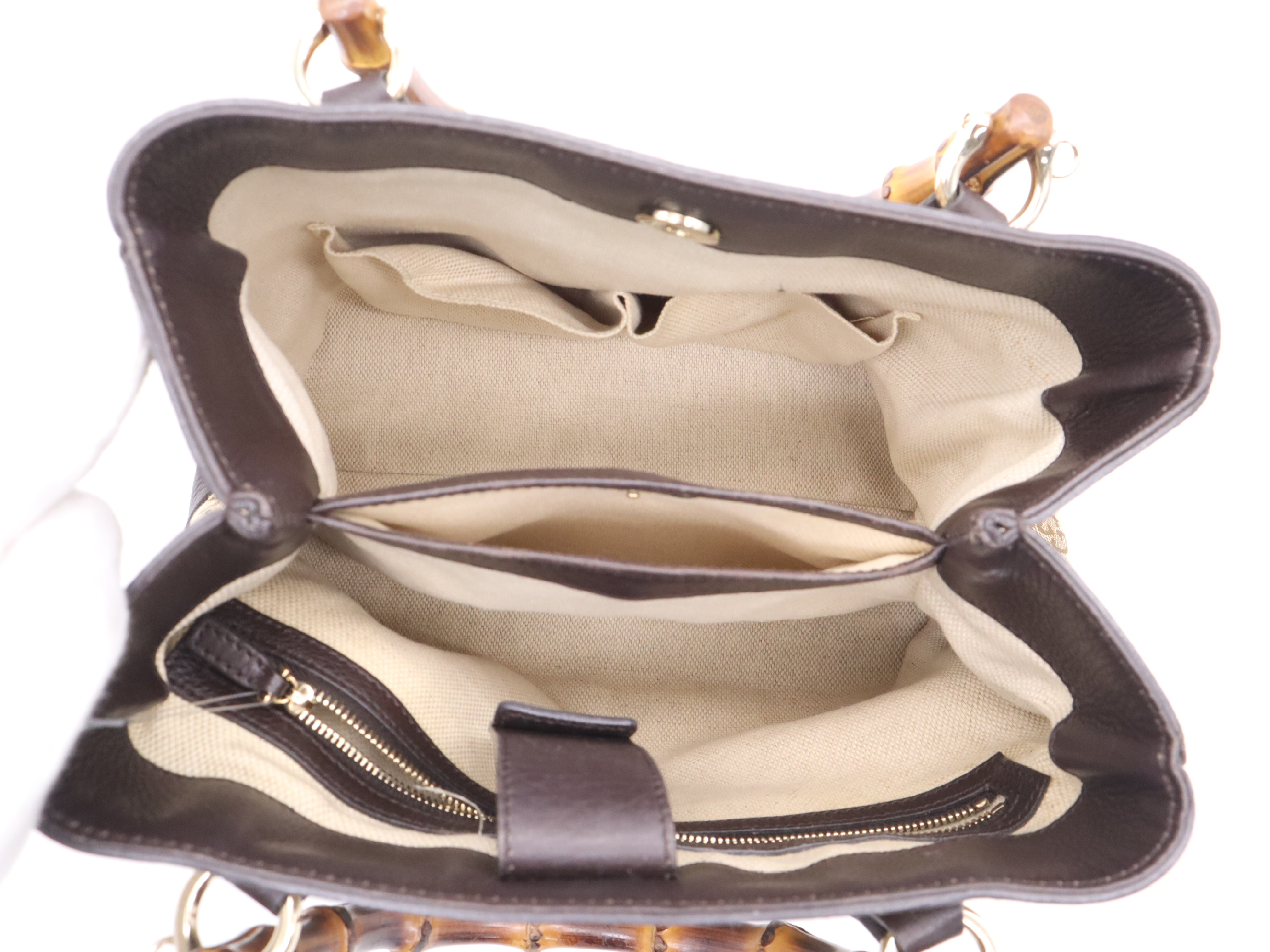 308360GG Canvas Bamboo Beige Handbag — view 10