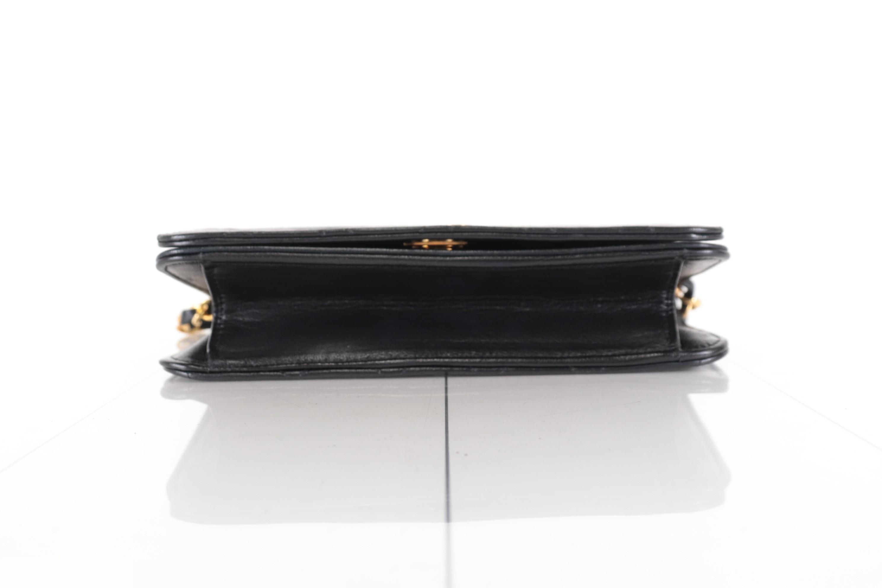 Full flap lambskin mini chain shoulder bag — view 6