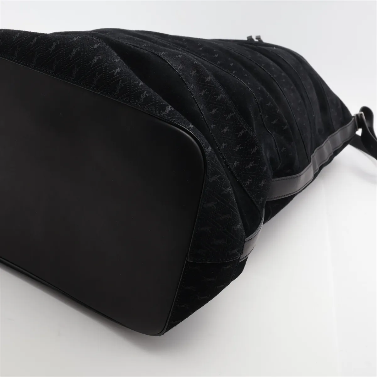 Suede Shoulder Bag, Black, 668581 — view 3