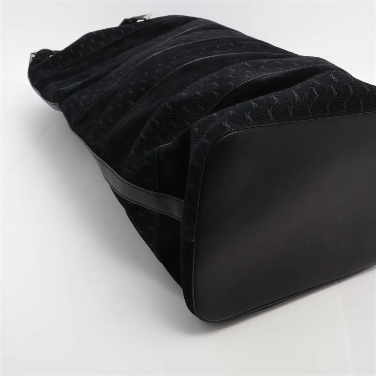 Suede Shoulder Bag, Black, 668581 — view 4