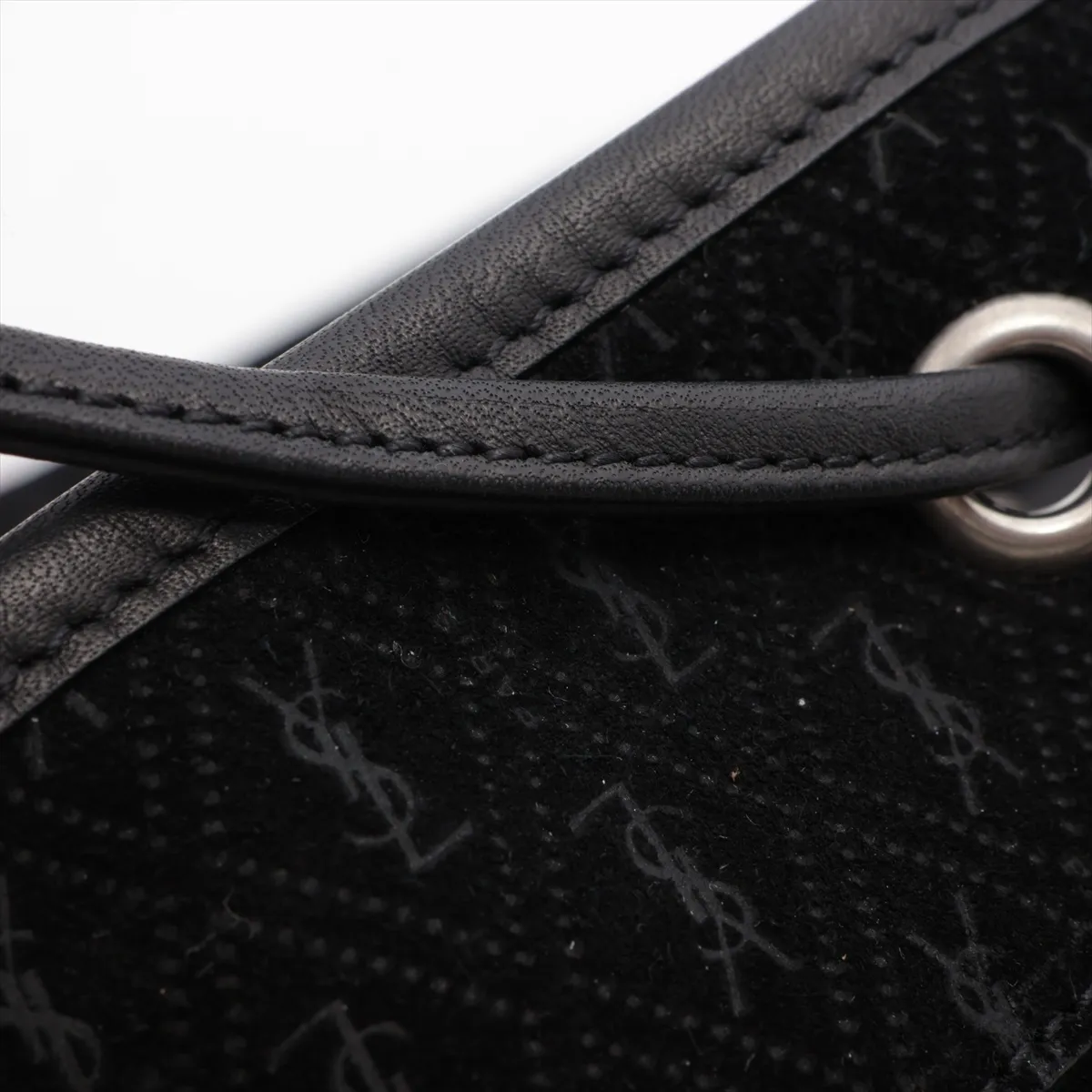 Suede Shoulder Bag, Black, 668581 — view 10