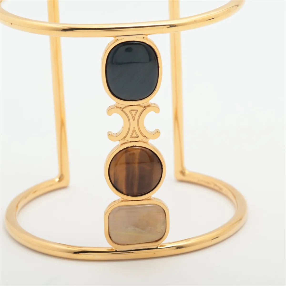 Triomphe Bangle GP x Colored Stone Gold Thread — view 3
