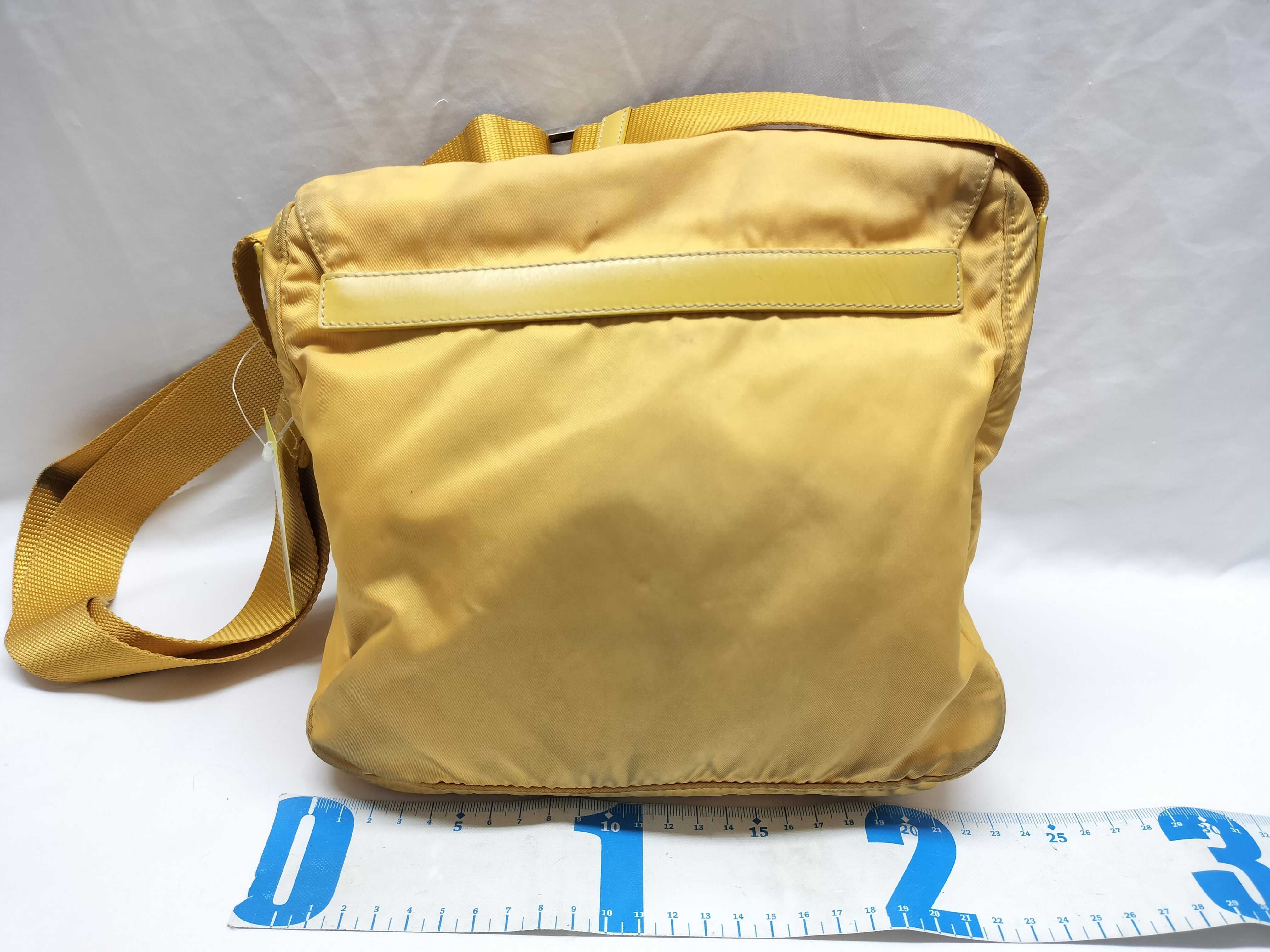 Nylon Backpack, Yellow, Shoulder Bag — view 2