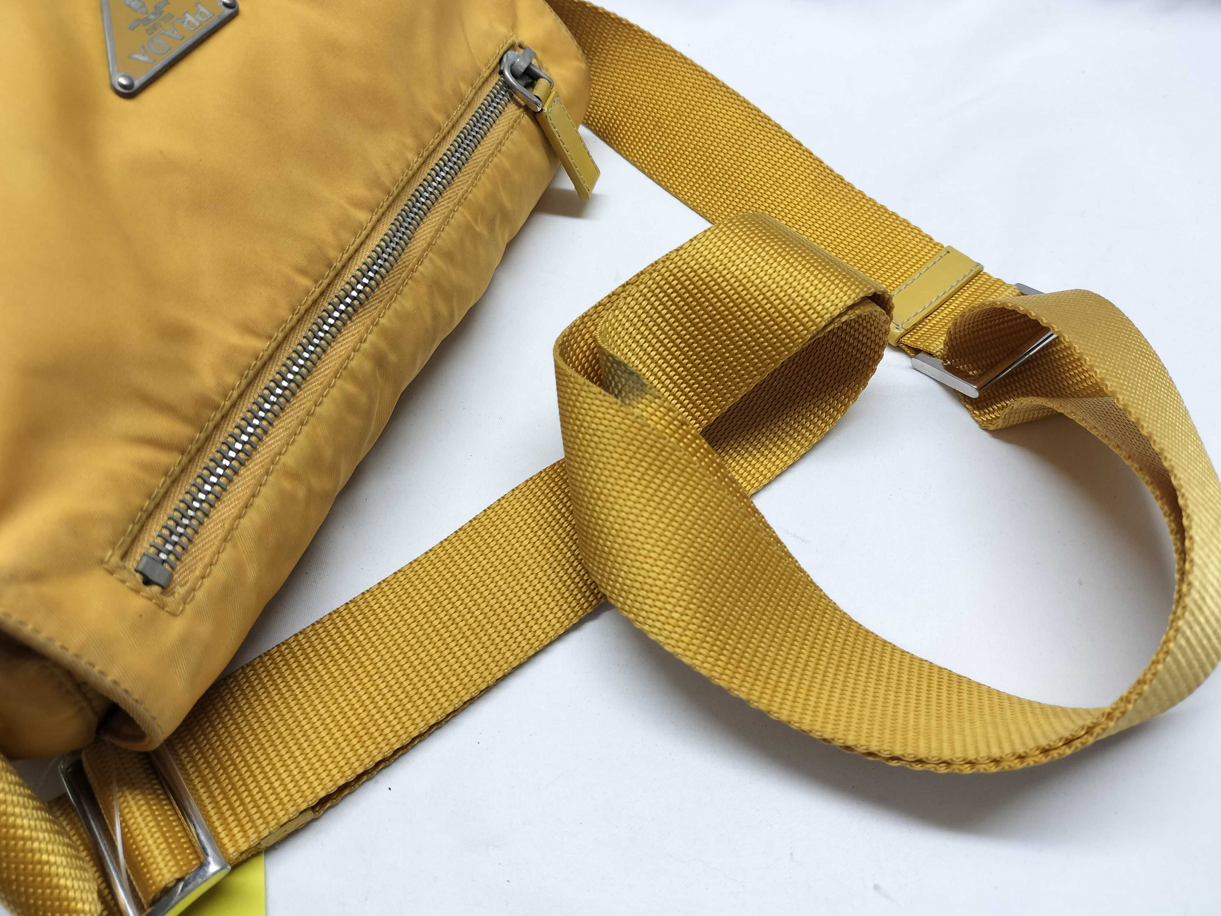 Nylon Backpack, Yellow, Shoulder Bag — view 8