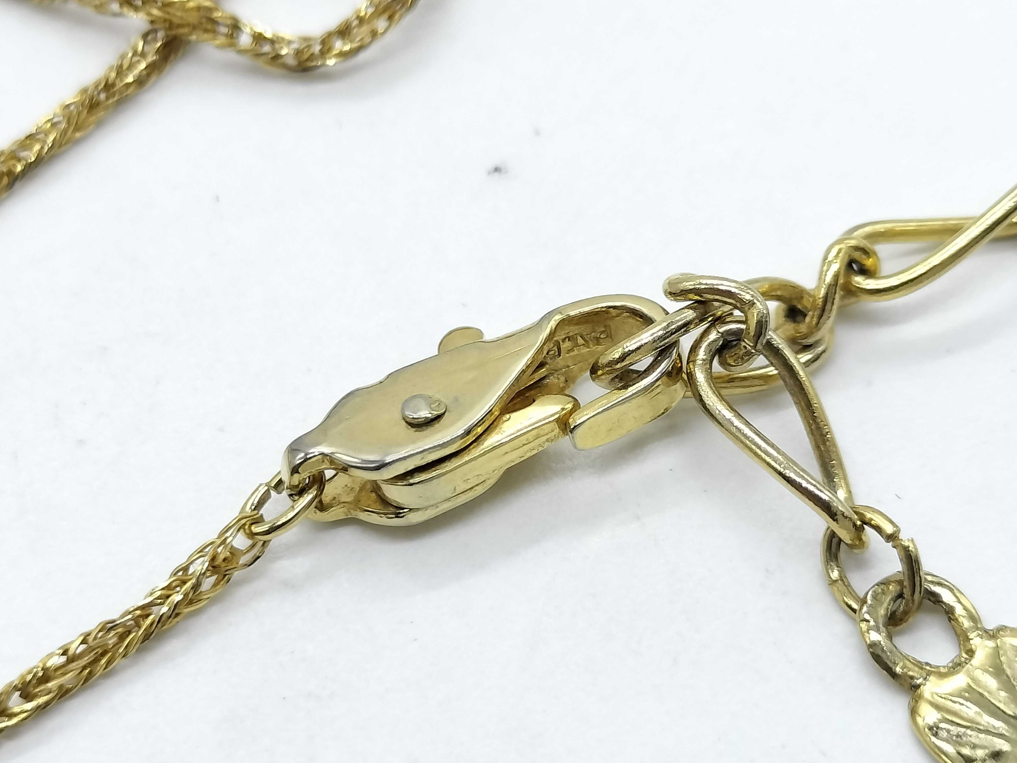 Gold Necklace with Colored Stones — view 4