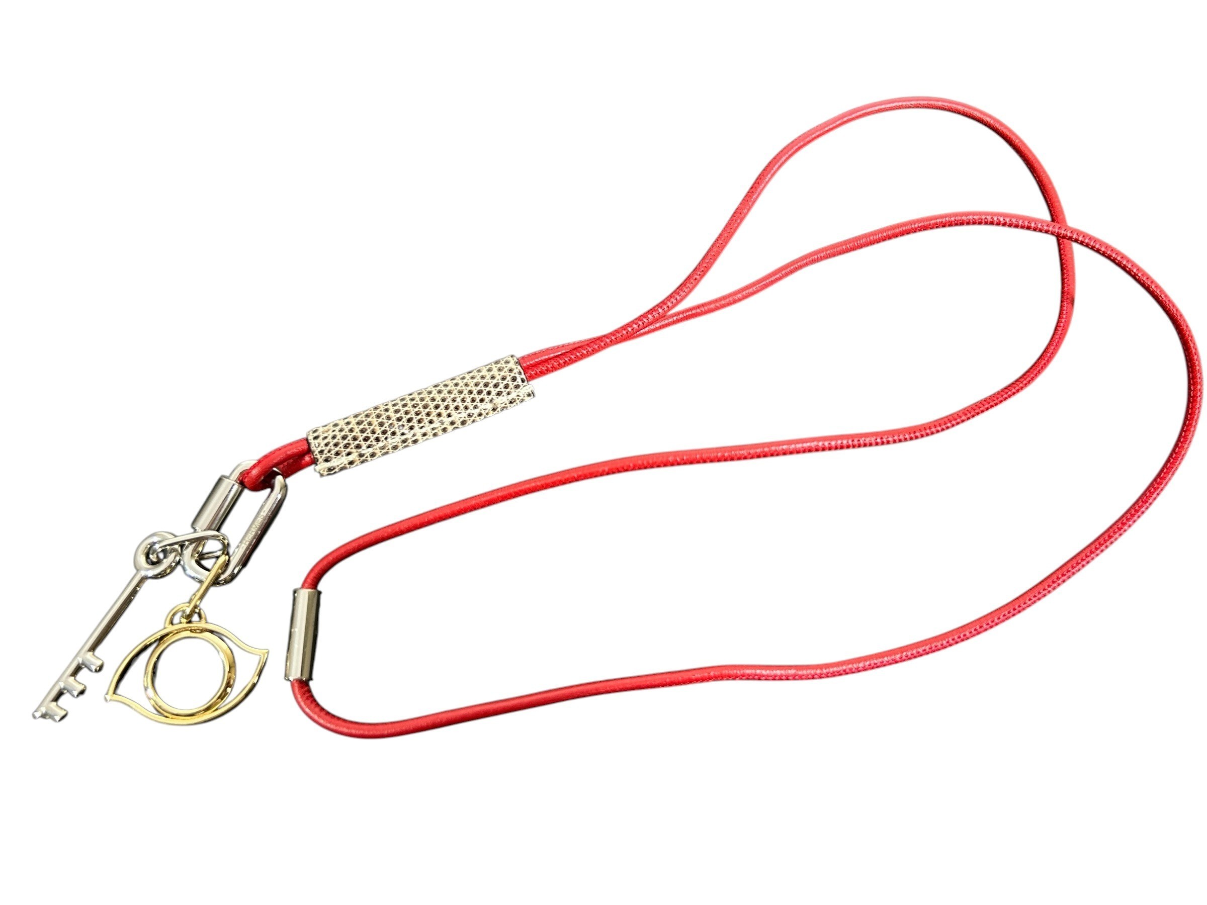 necklace, Curiosité, key eye design, cord approximately 66cm. — view 2