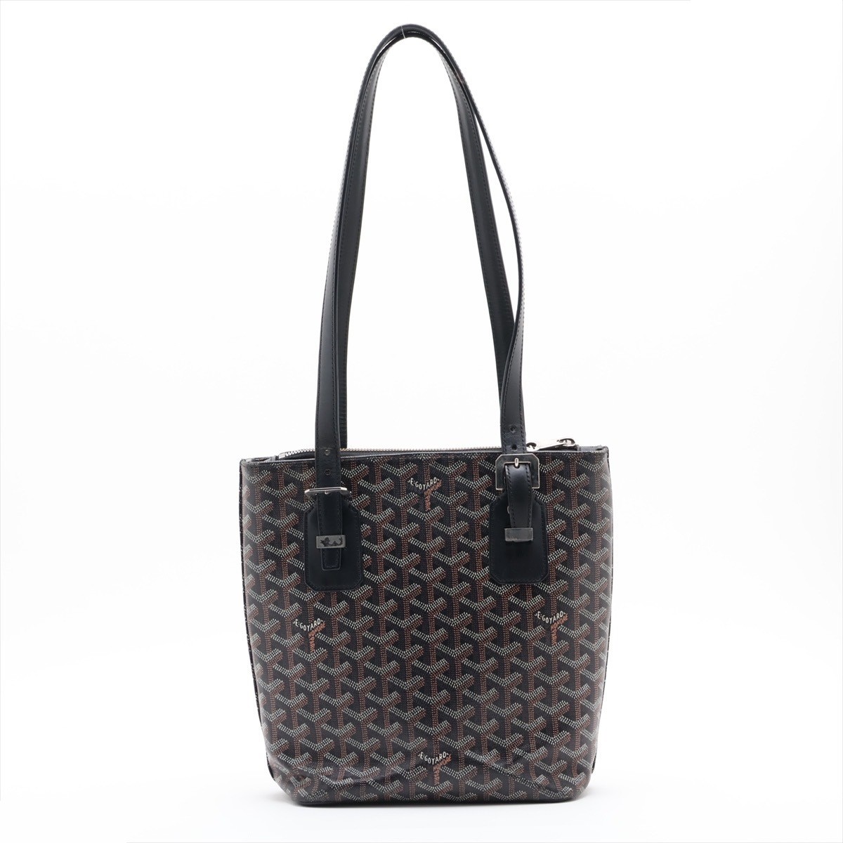 MariGalant PM PVC x Leather Tote Bag, Black — view 2
