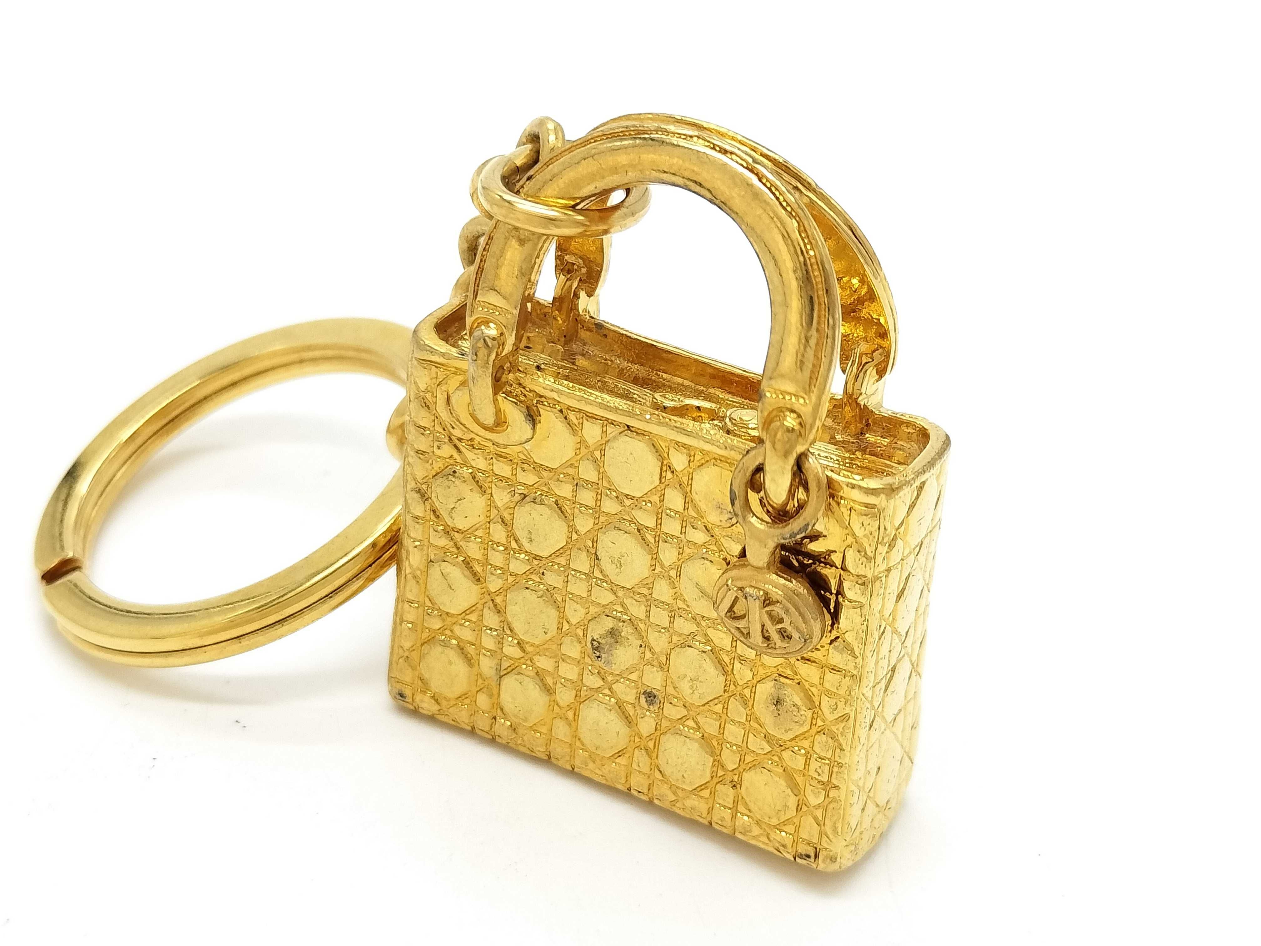 Lady Dior Bag Charm, Gold Charm — view 7