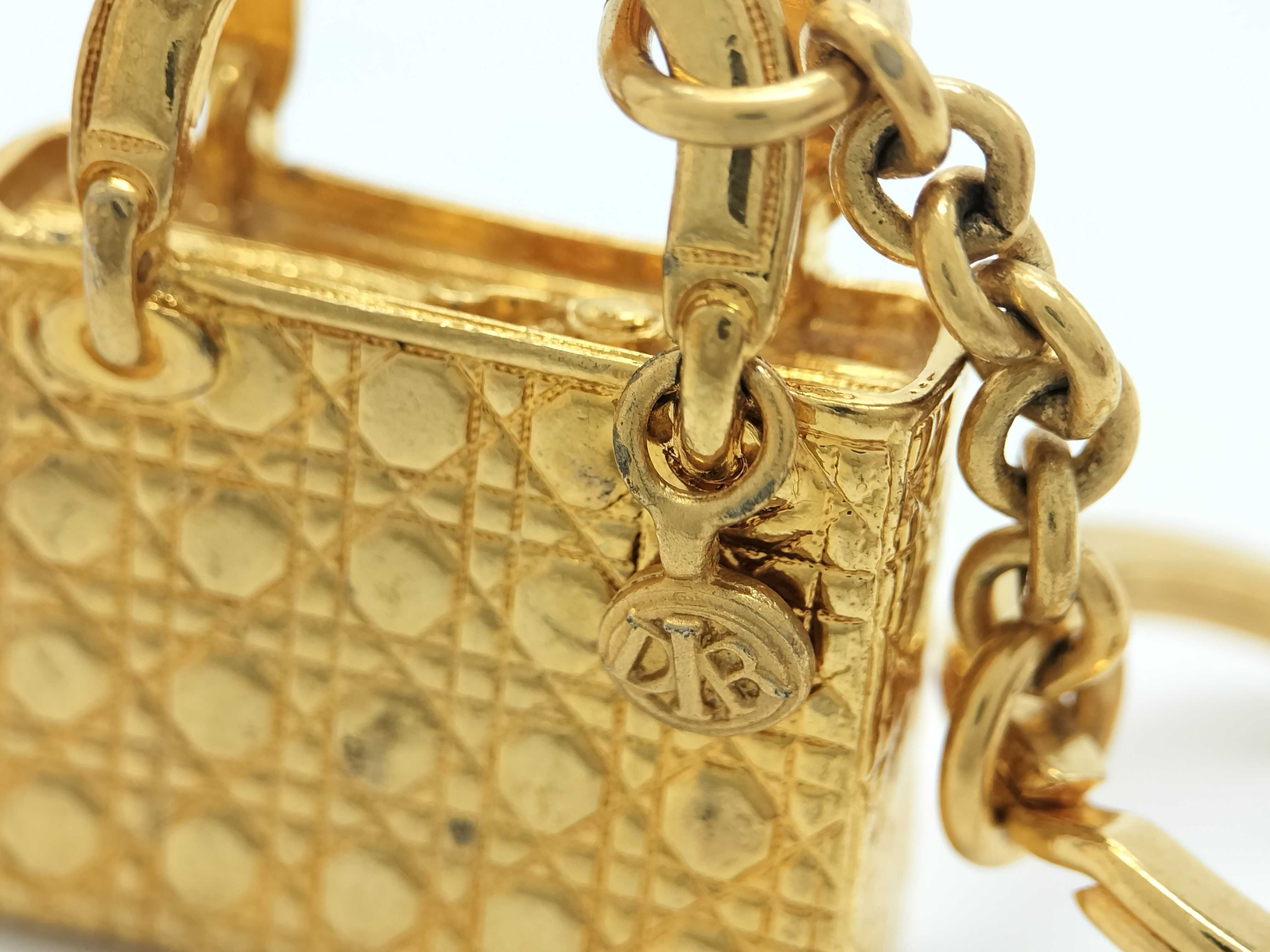 Lady Dior Bag Charm, Gold Charm — view 10