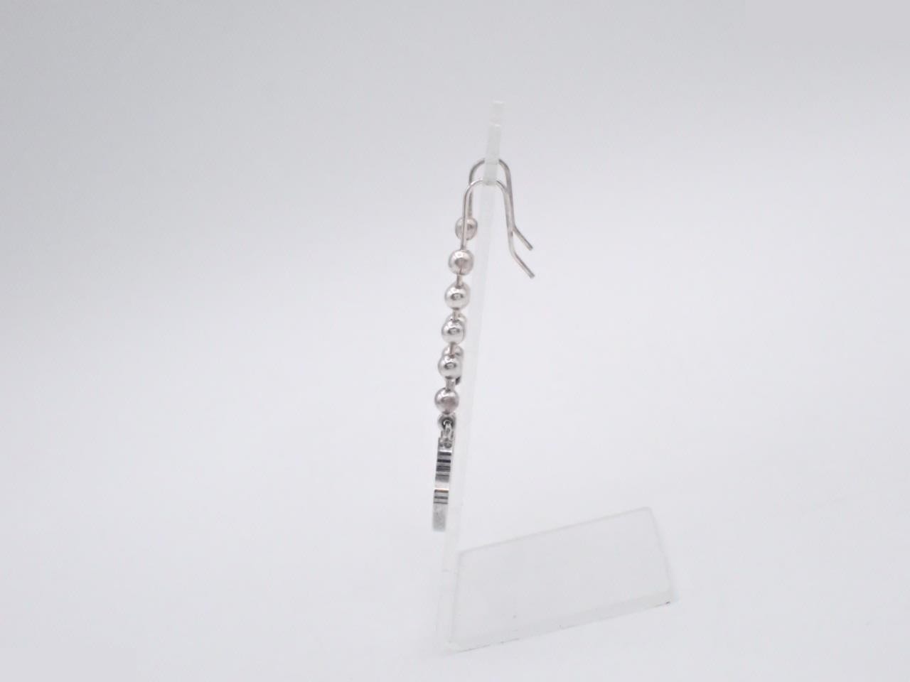 ball chain earrings heart silver 925/7.0g — view 3