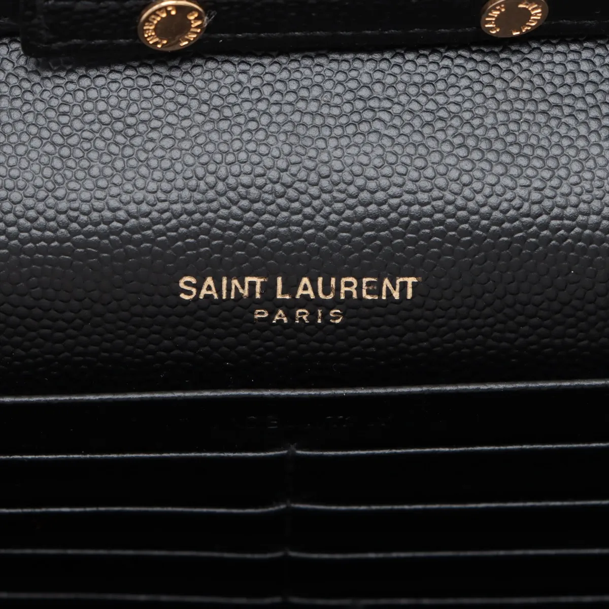 Cassandra Leather Chain Wallet, Black — view 11