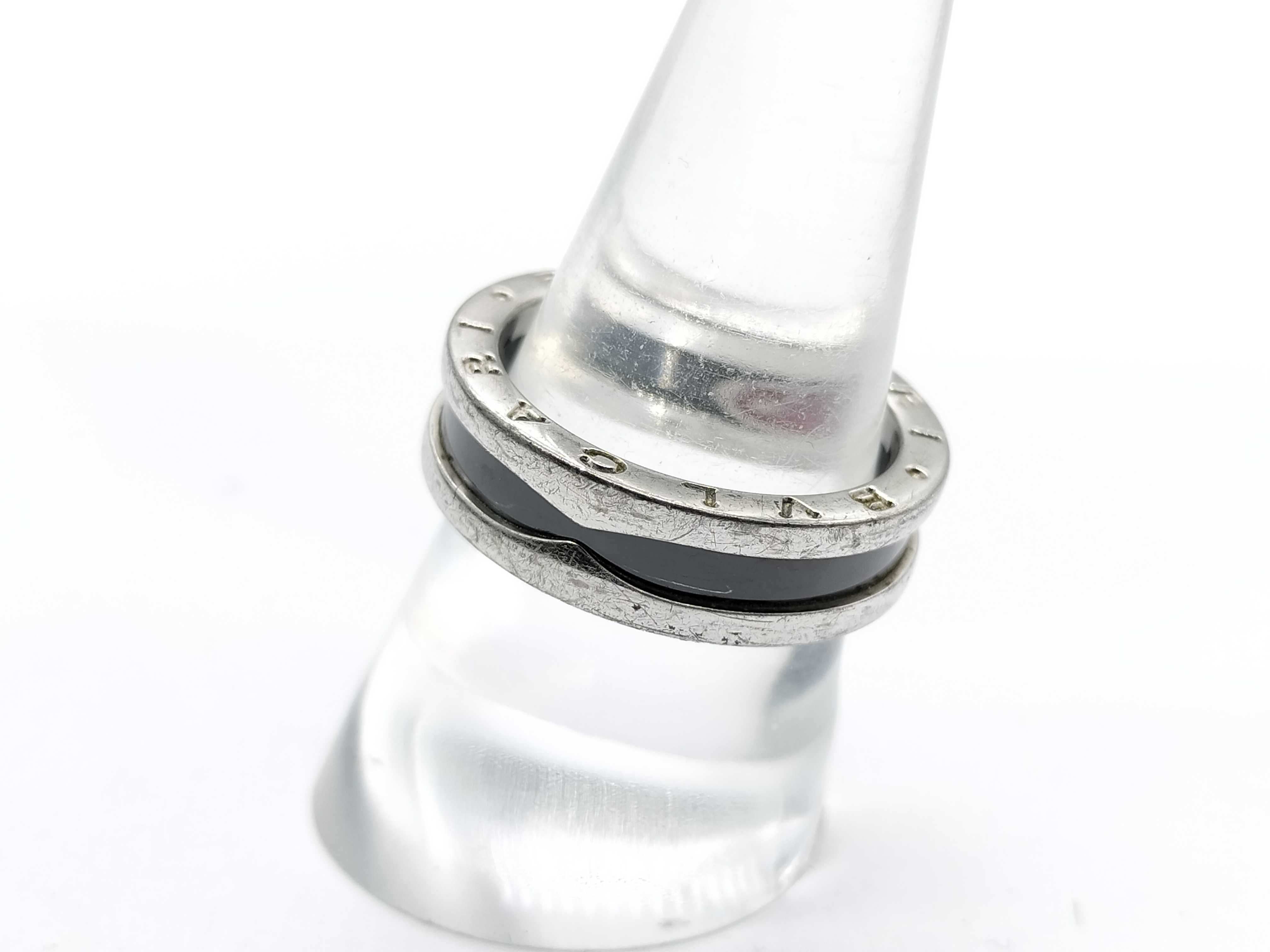 B.zero1 925/Black Ceramic 6.8g Save the Children Ring — view 2