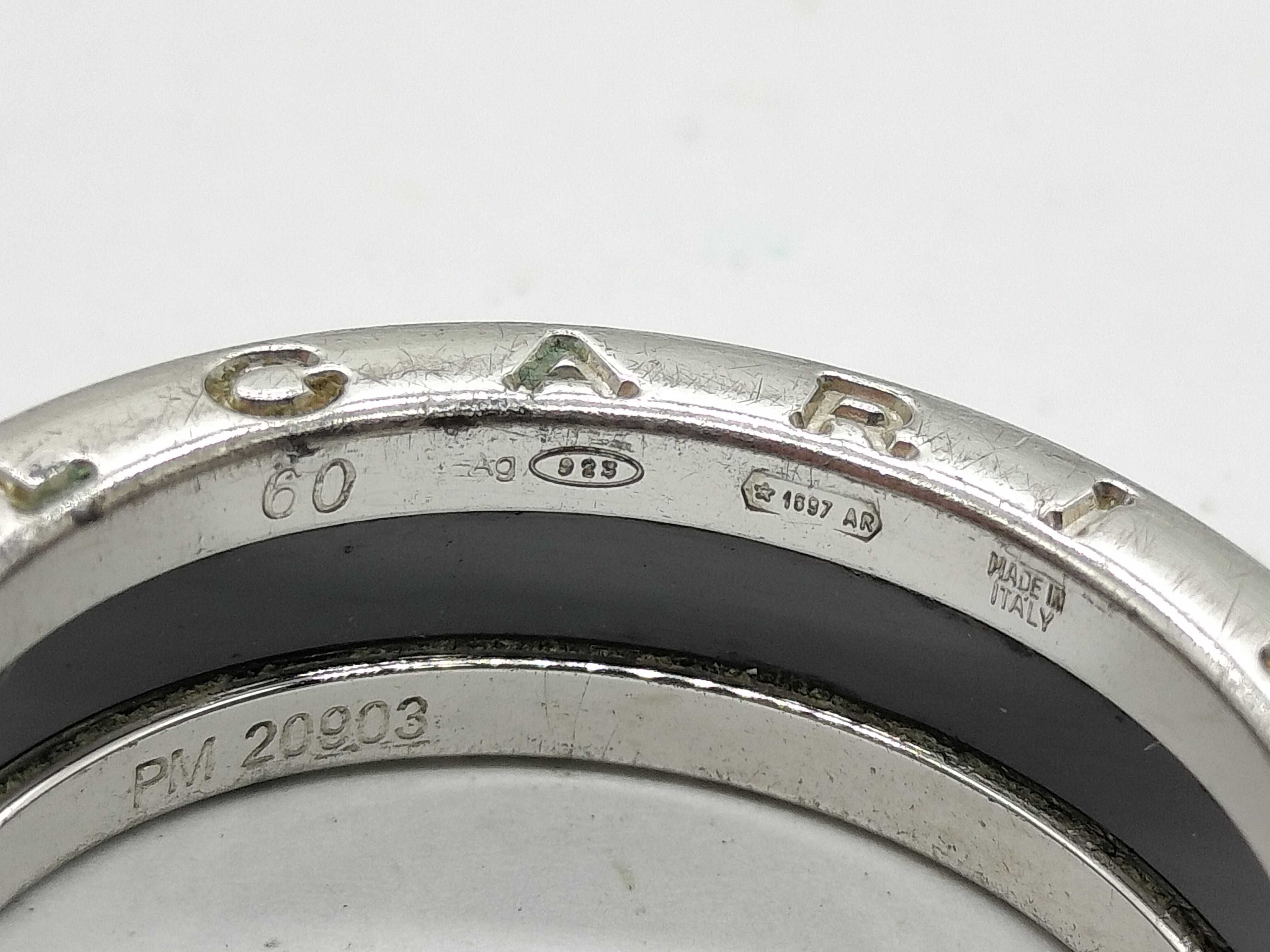 B.zero1 925/Black Ceramic 6.8g Save the Children Ring — view 6