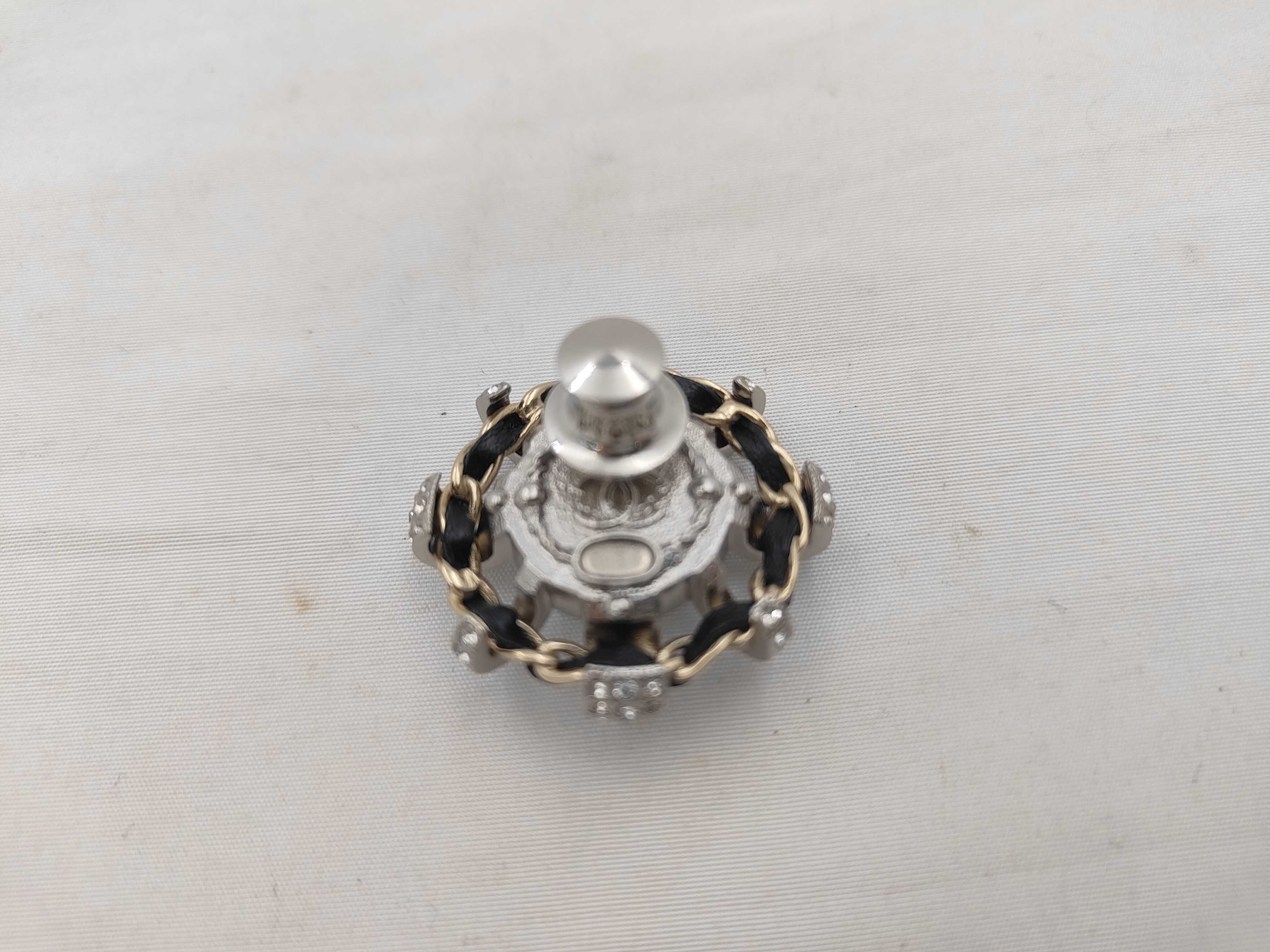Coco Mark Rhinestone Pin Brooch A21B Brooch — view 2