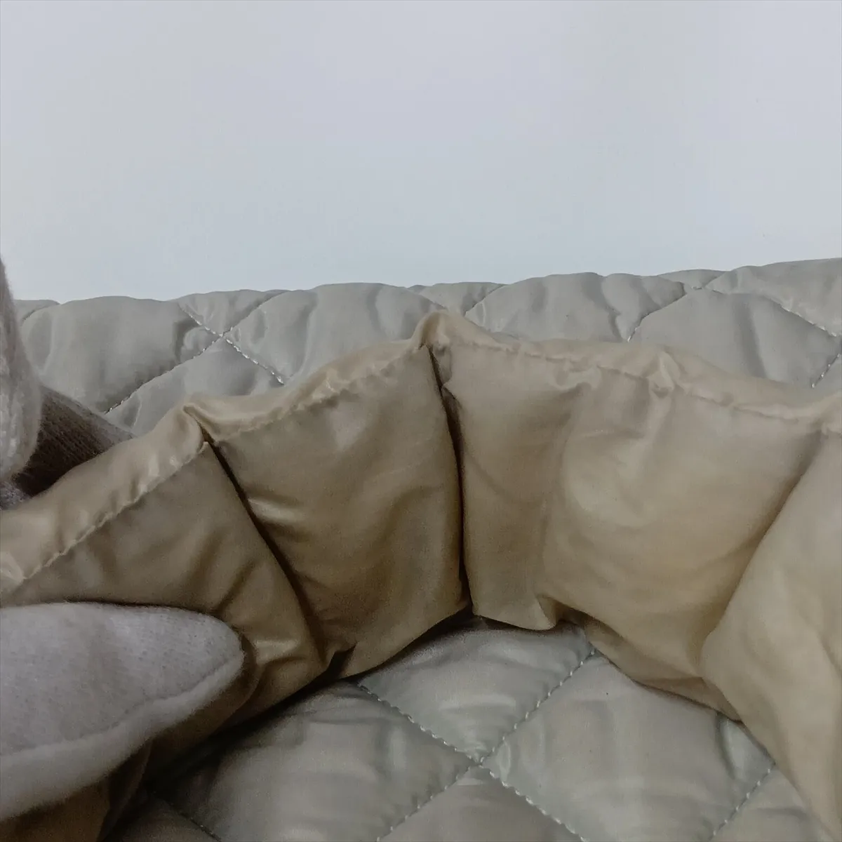 Coco Cocoon Nylon x Leather Tote Bag, Gray, Silver Hardware, 13938131, Serial Number 13 — view 13