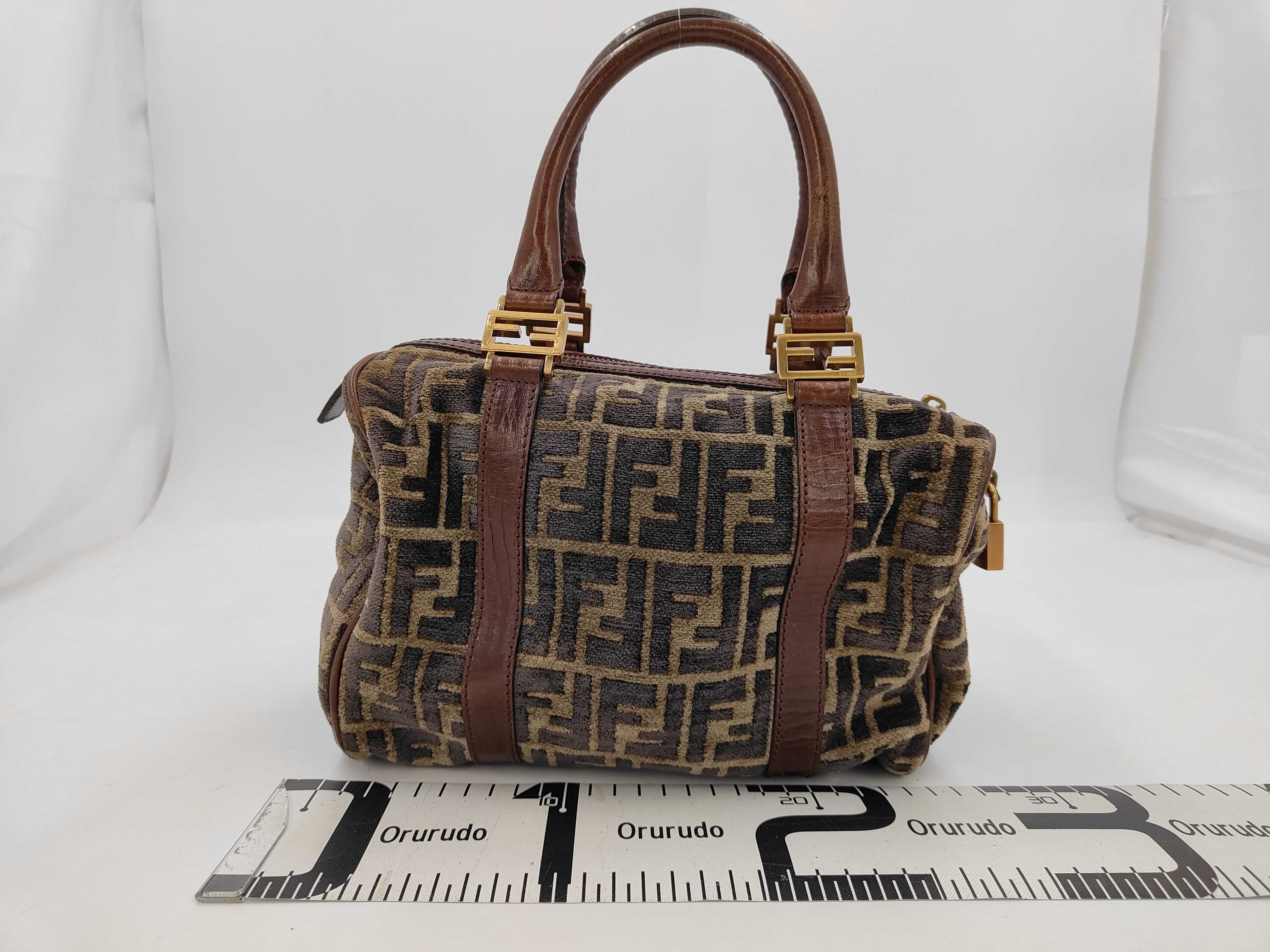 Zucca pattern velour mini Boston handbag — view 2