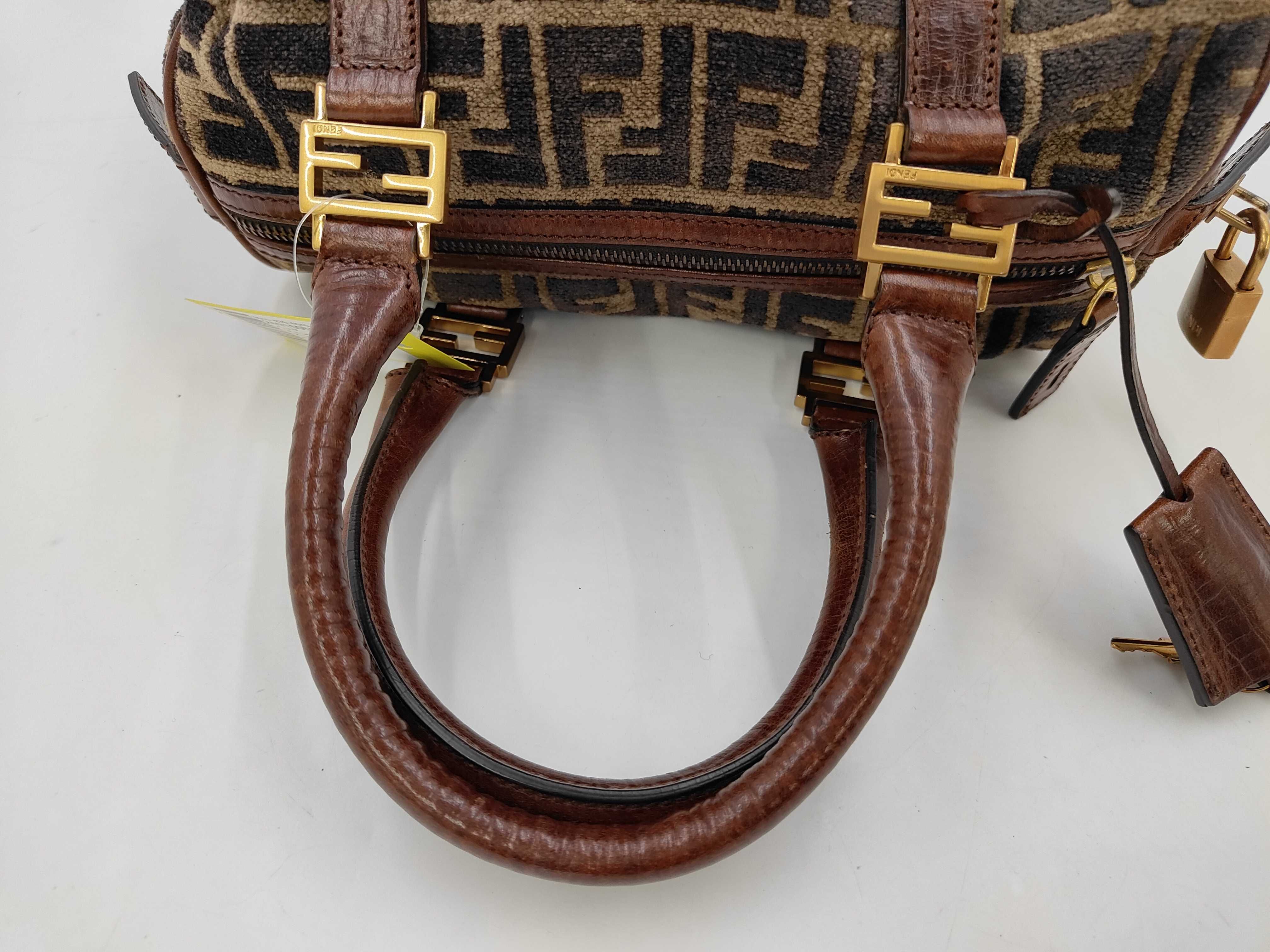 Zucca pattern velour mini Boston handbag — view 5