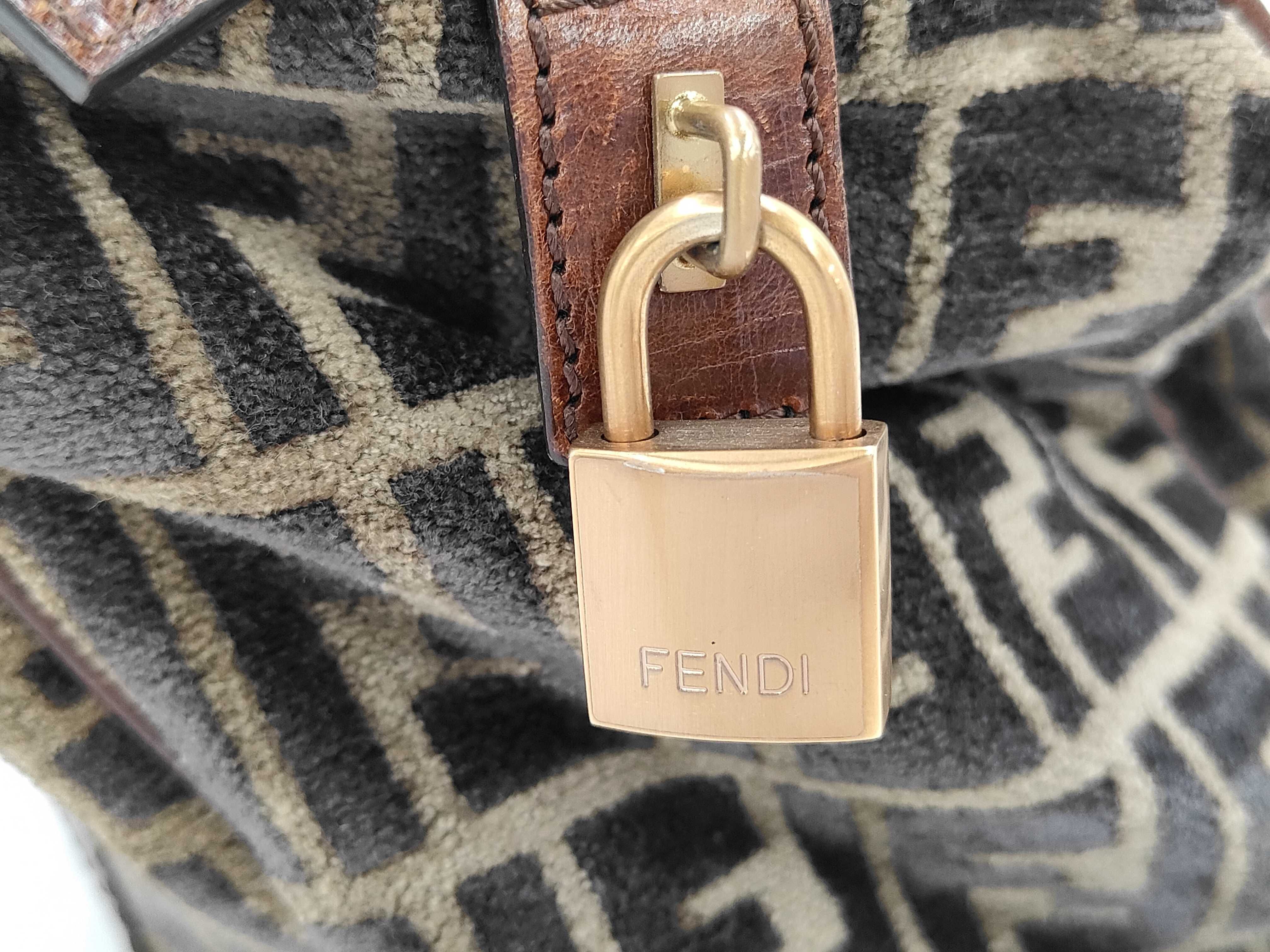 Zucca pattern velour mini Boston handbag — view 8