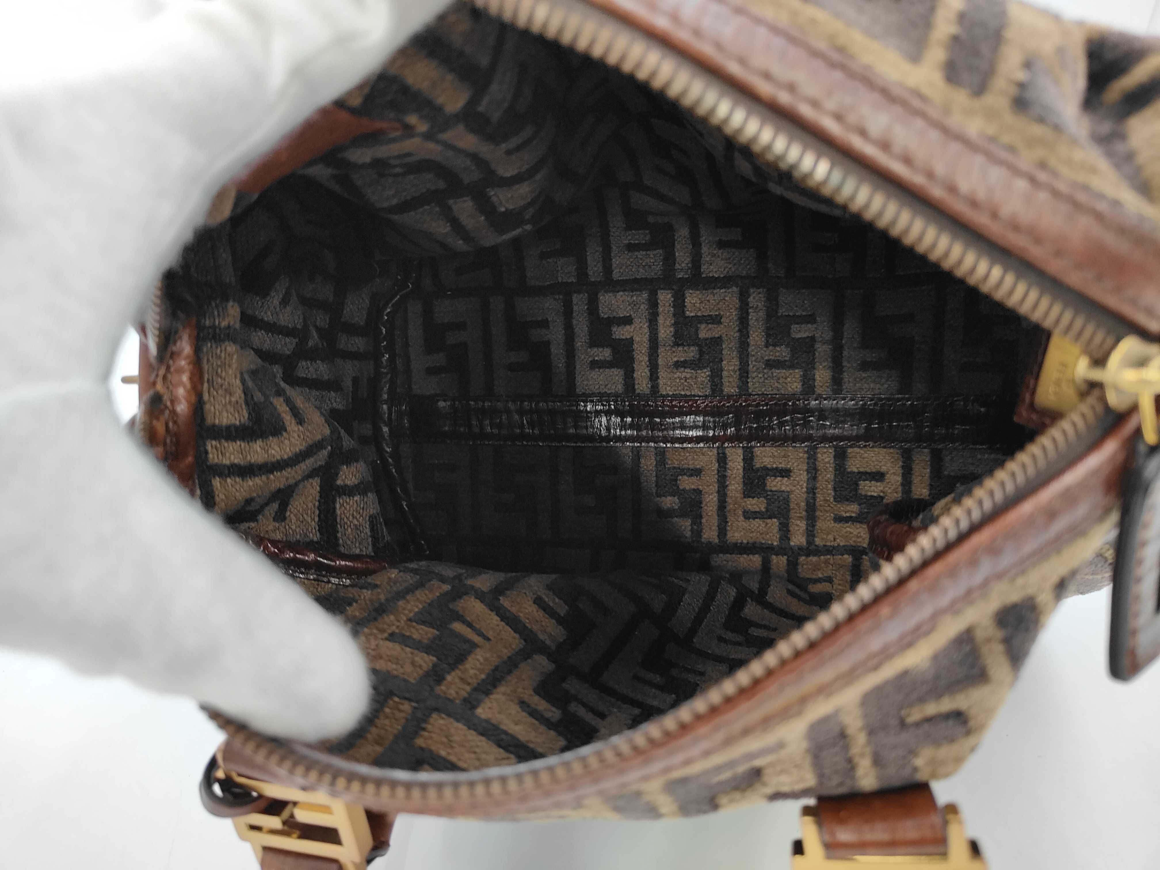 Zucca pattern velour mini Boston handbag — view 9