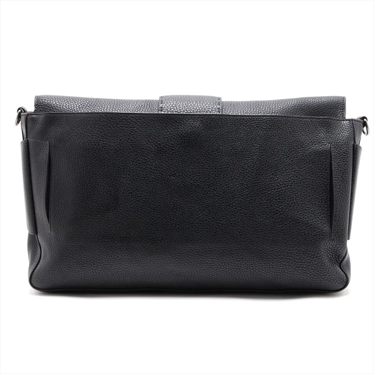 Selleria Baguette Leather 2-Way Shoulder Bag, Black 7VA474 — view 2