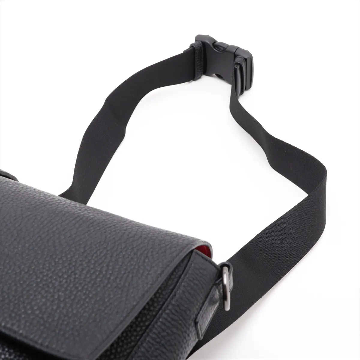 Selleria Baguette Leather 2-Way Shoulder Bag, Black 7VA474 — view 5