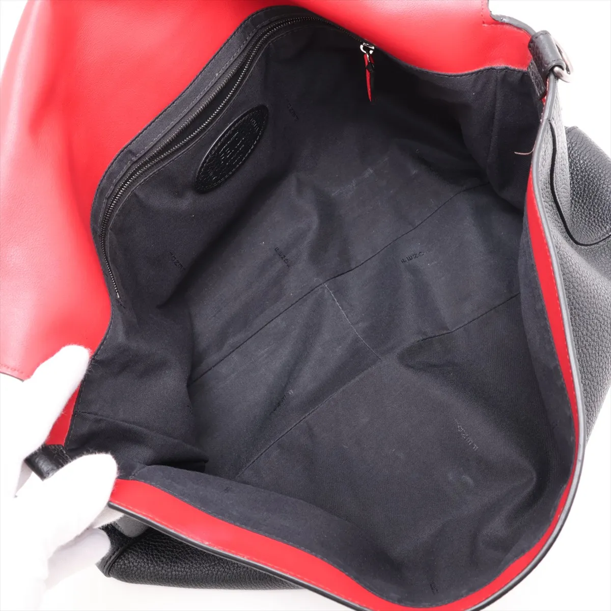 Selleria Baguette Leather 2-Way Shoulder Bag, Black 7VA474 — view 7