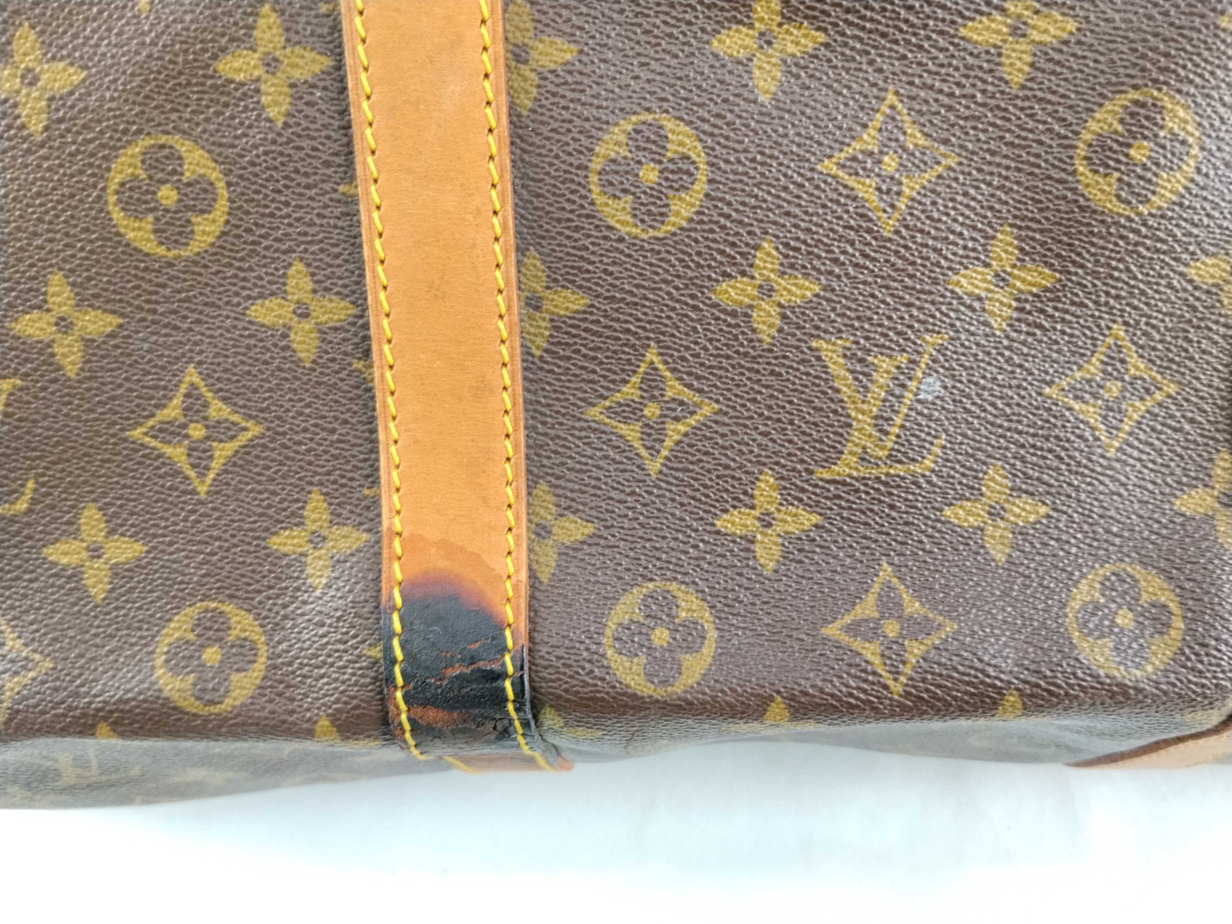 Monogram Vuitton Keepall Bandoulière 60 Boston Bag with Shoulder Strap — view 11