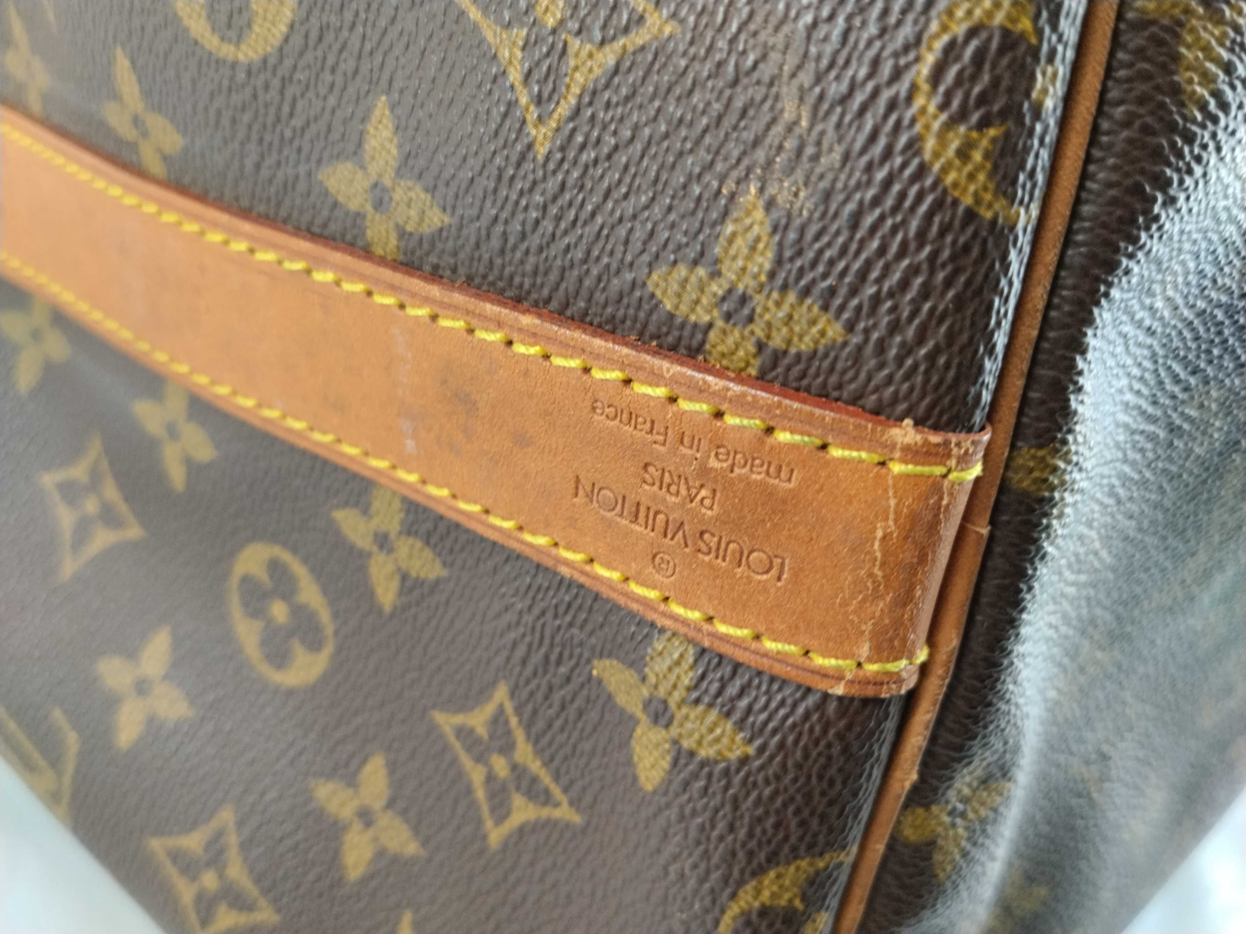 Monogram Vuitton Keepall Bandoulière 60 Boston Bag with Shoulder Strap — view 10
