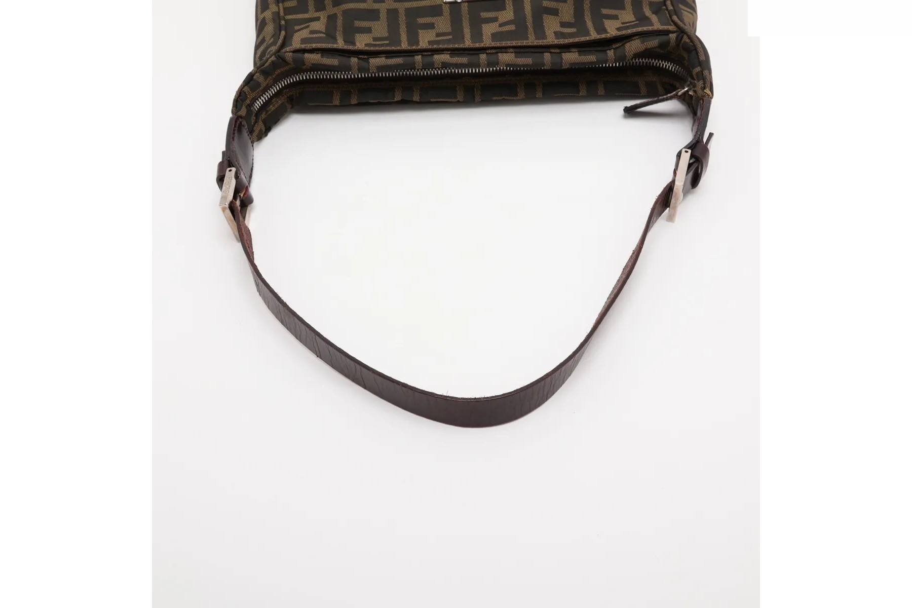 Zucca Leather Canvas One-Shoulder Bag — view 5