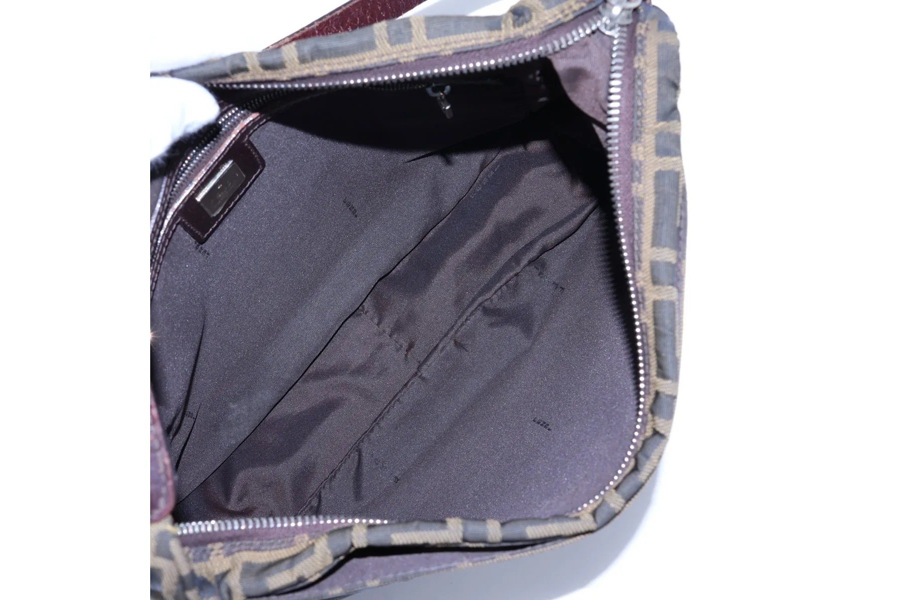 Zucca Leather Canvas One-Shoulder Bag — view 7