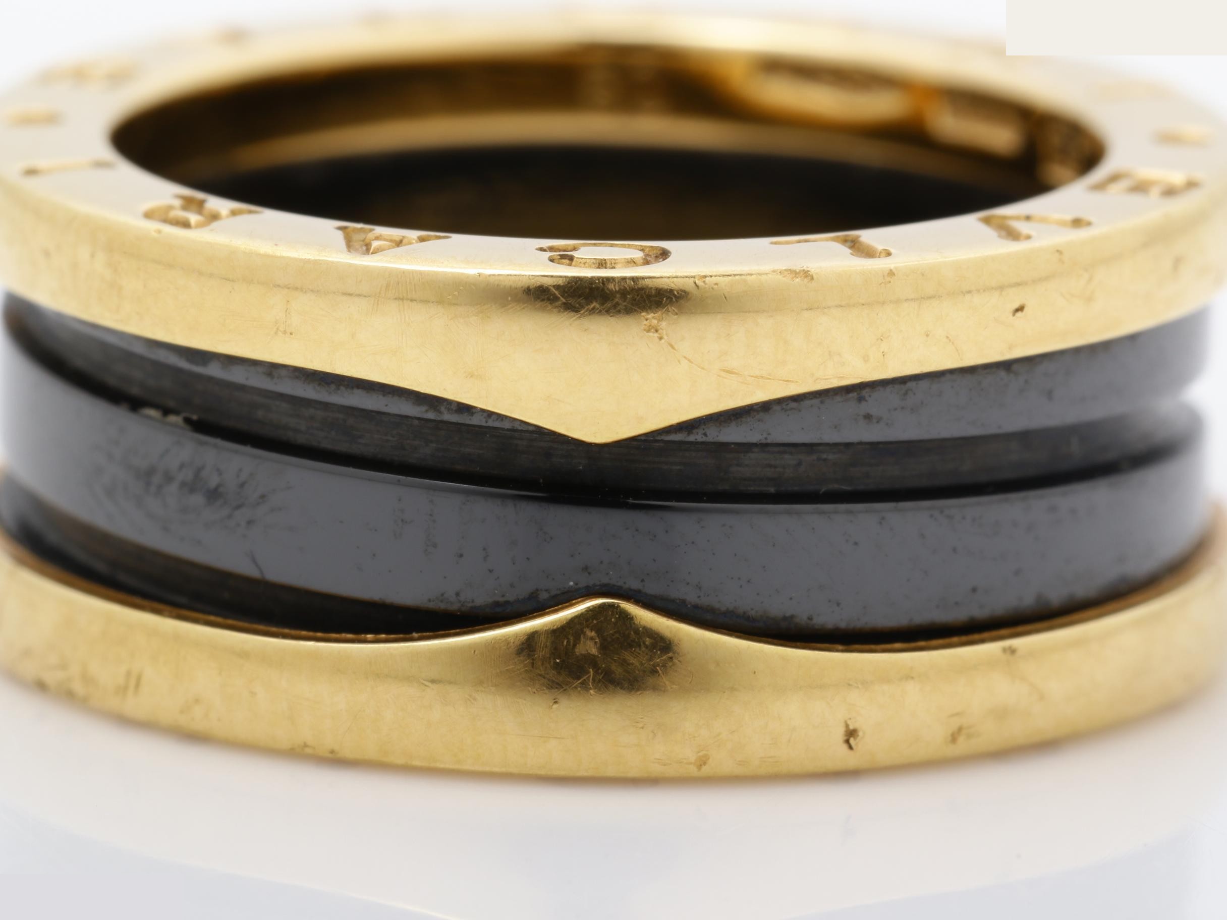 B.zero1 (precious metal) ring, 750PG/ceramic, 7.5g, #50 — view 2