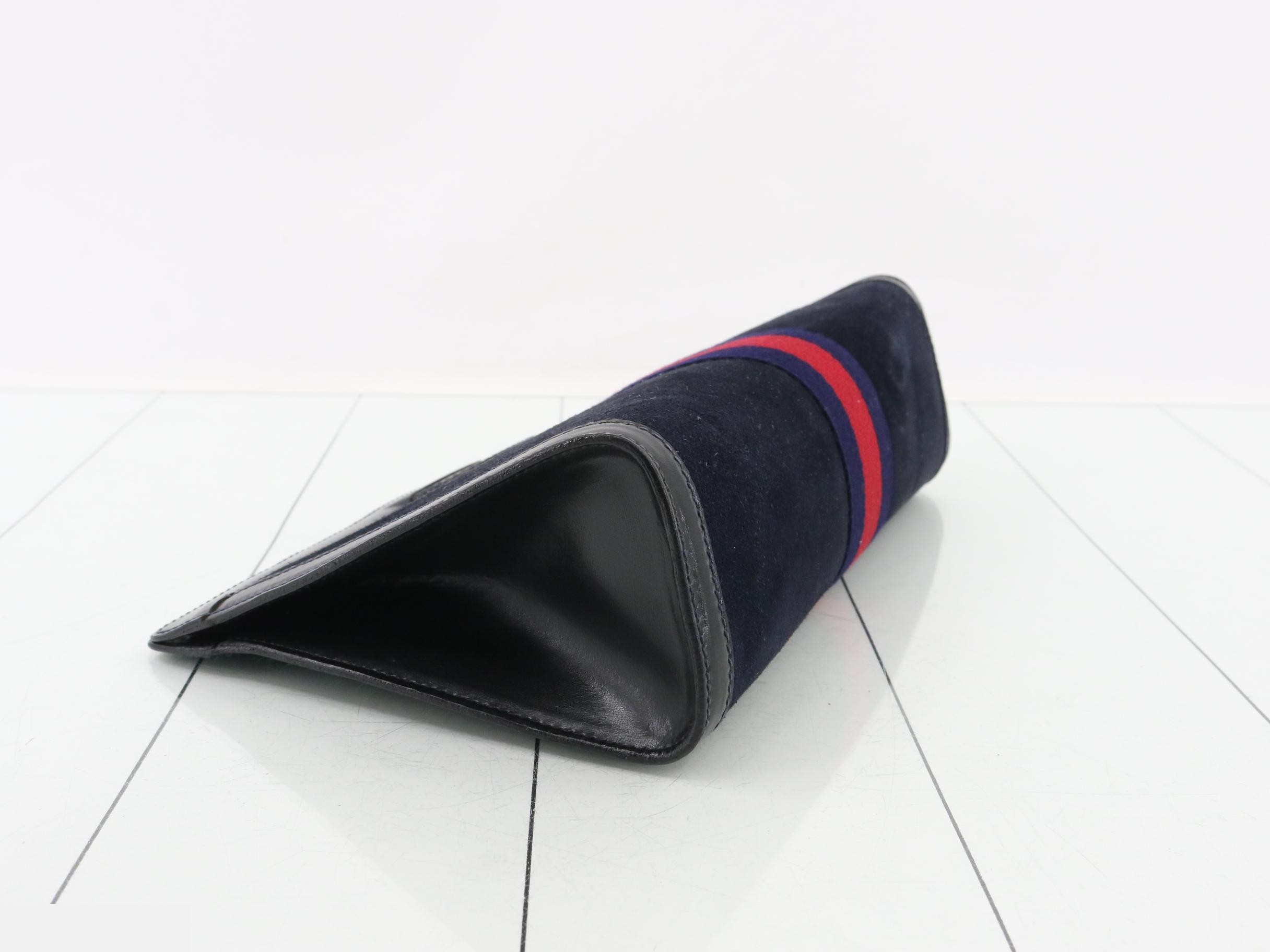 Sherry Suede Navy Clutch Pouch — view 5