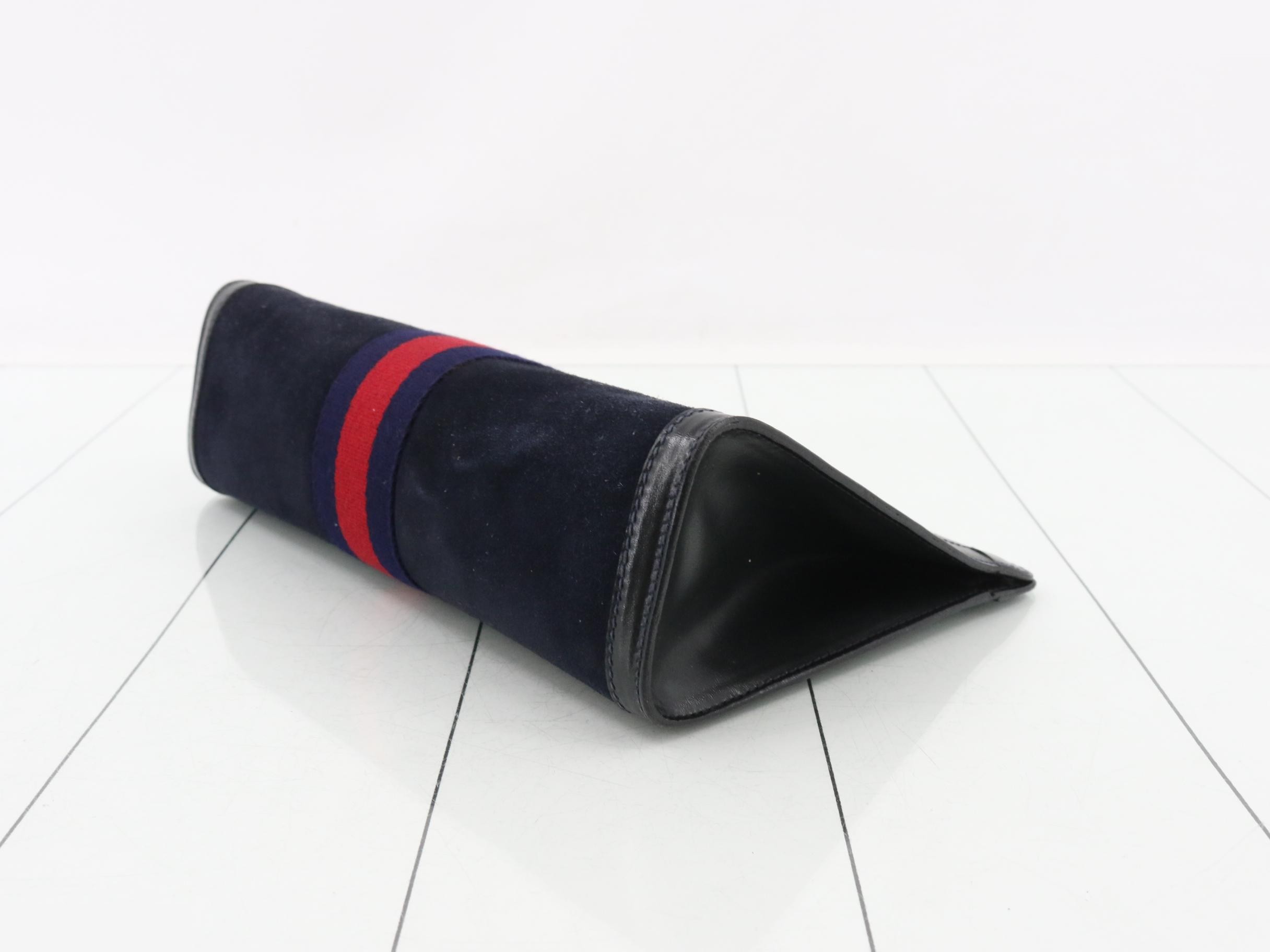 Sherry Suede Navy Clutch Pouch — view 6