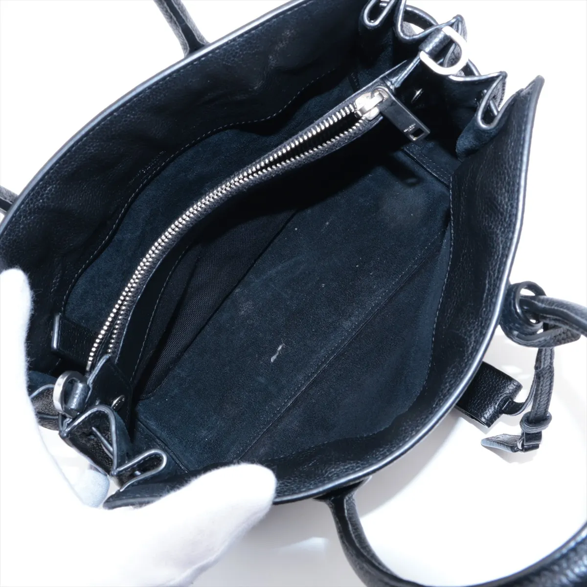 Sac de Jour Nano Leather 2-Way Handbag, Black, 477477 — view 8