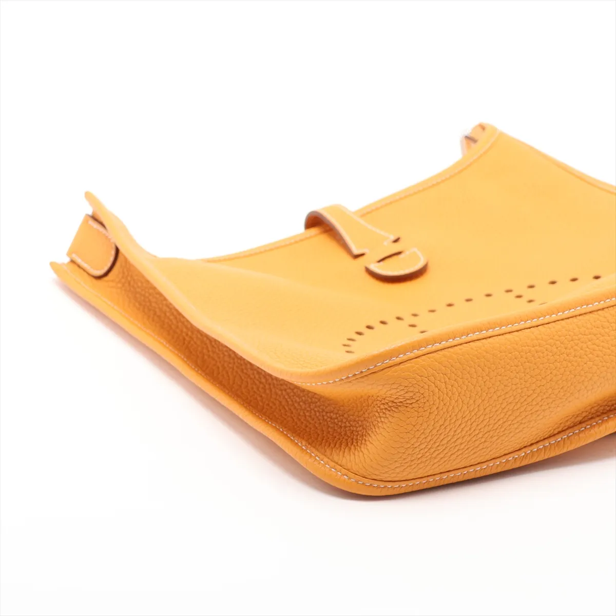 Evelyne 1 29 PM Taurillon Clemence Mustard Silver Hardware P:2012 — view 4