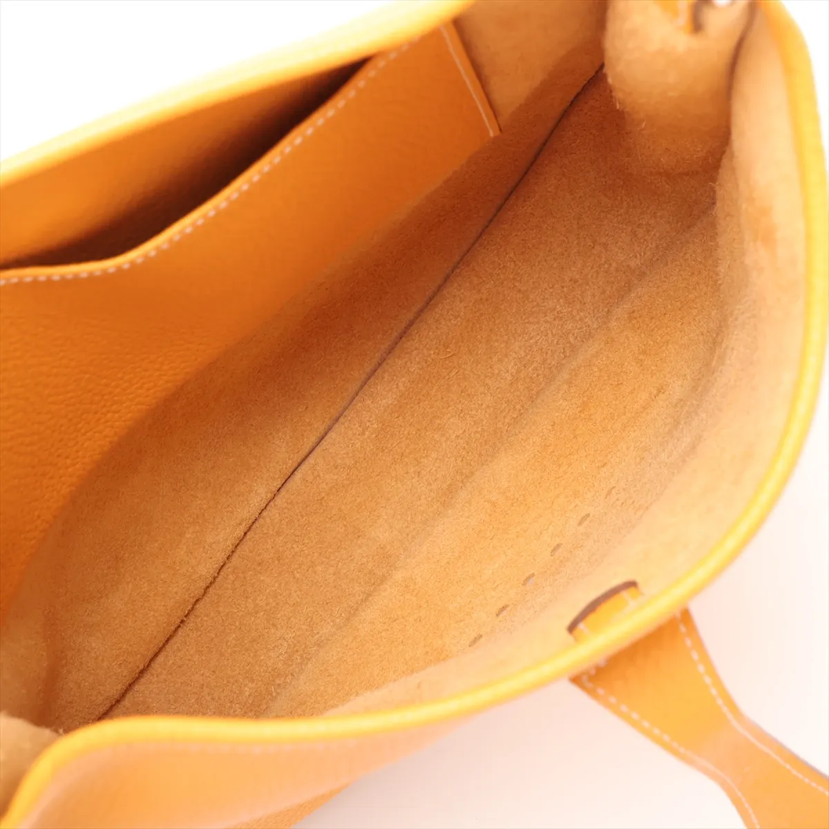Evelyne 1 29 PM Taurillon Clemence Mustard Silver Hardware P:2012 — view 6