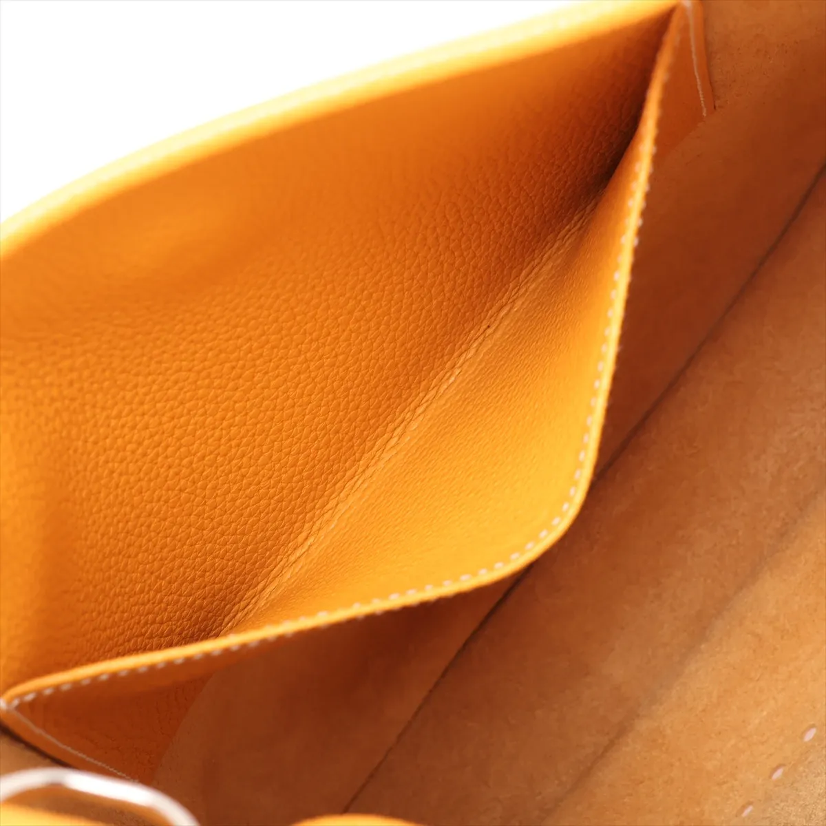 Evelyne 1 29 PM Taurillon Clemence Mustard Silver Hardware P:2012 — view 7