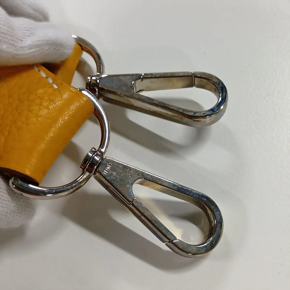 Evelyne 1 29 PM Taurillon Clemence Mustard Silver Hardware P:2012 — view 10