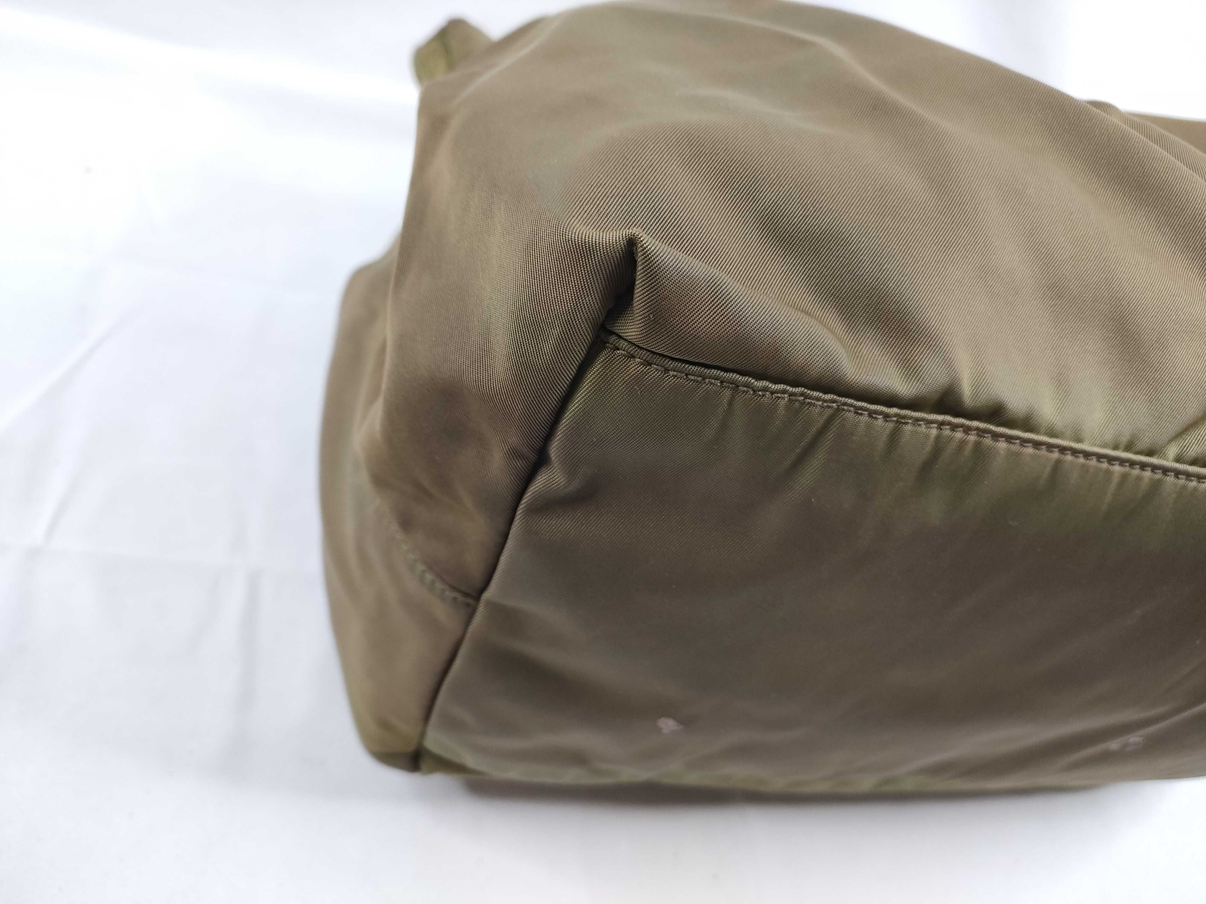 Nylon 2-Way Bag with Long Strap, Khaki Handbag — view 3