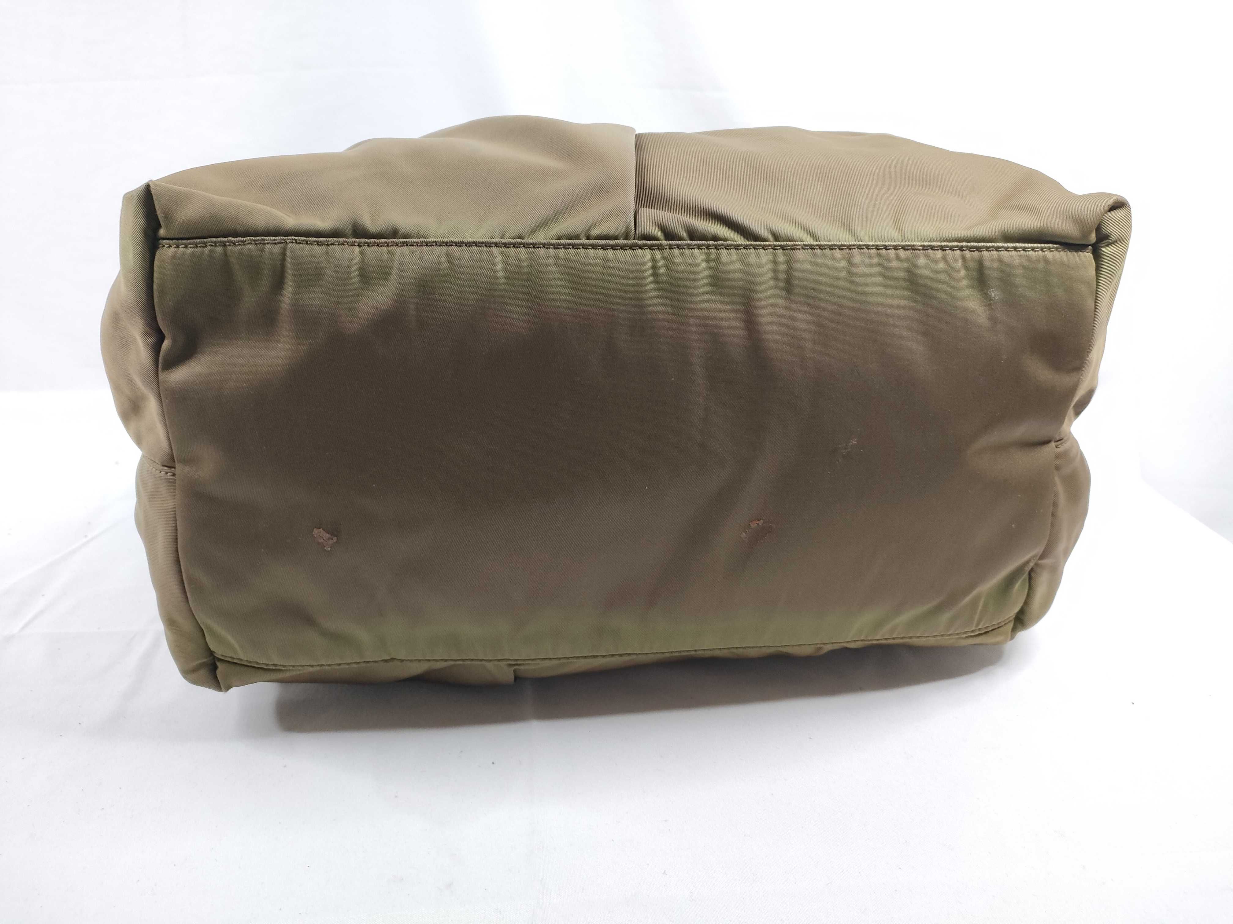 Nylon 2-Way Bag with Long Strap, Khaki Handbag — view 4