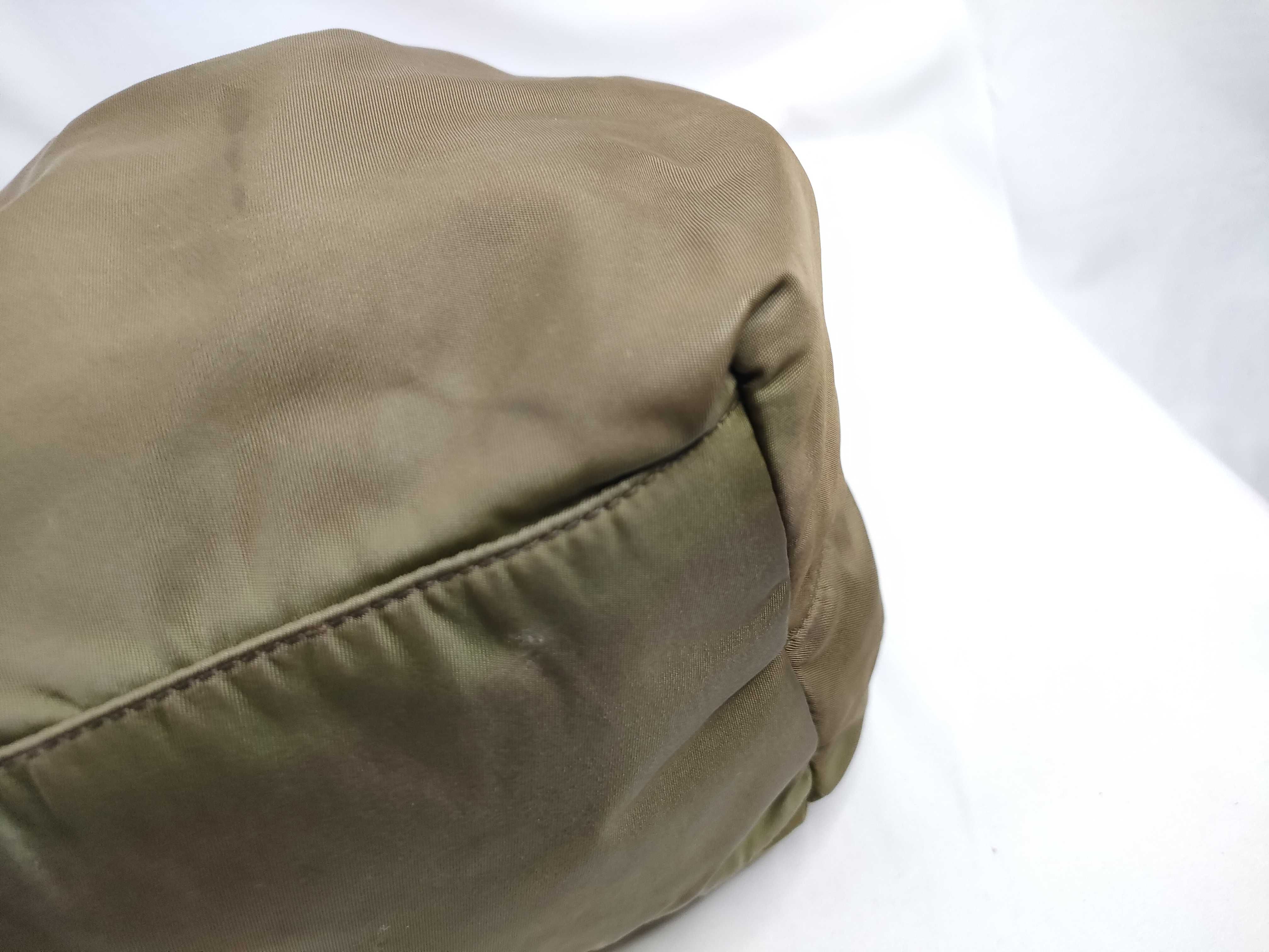 Nylon 2-Way Bag with Long Strap, Khaki Handbag — view 5