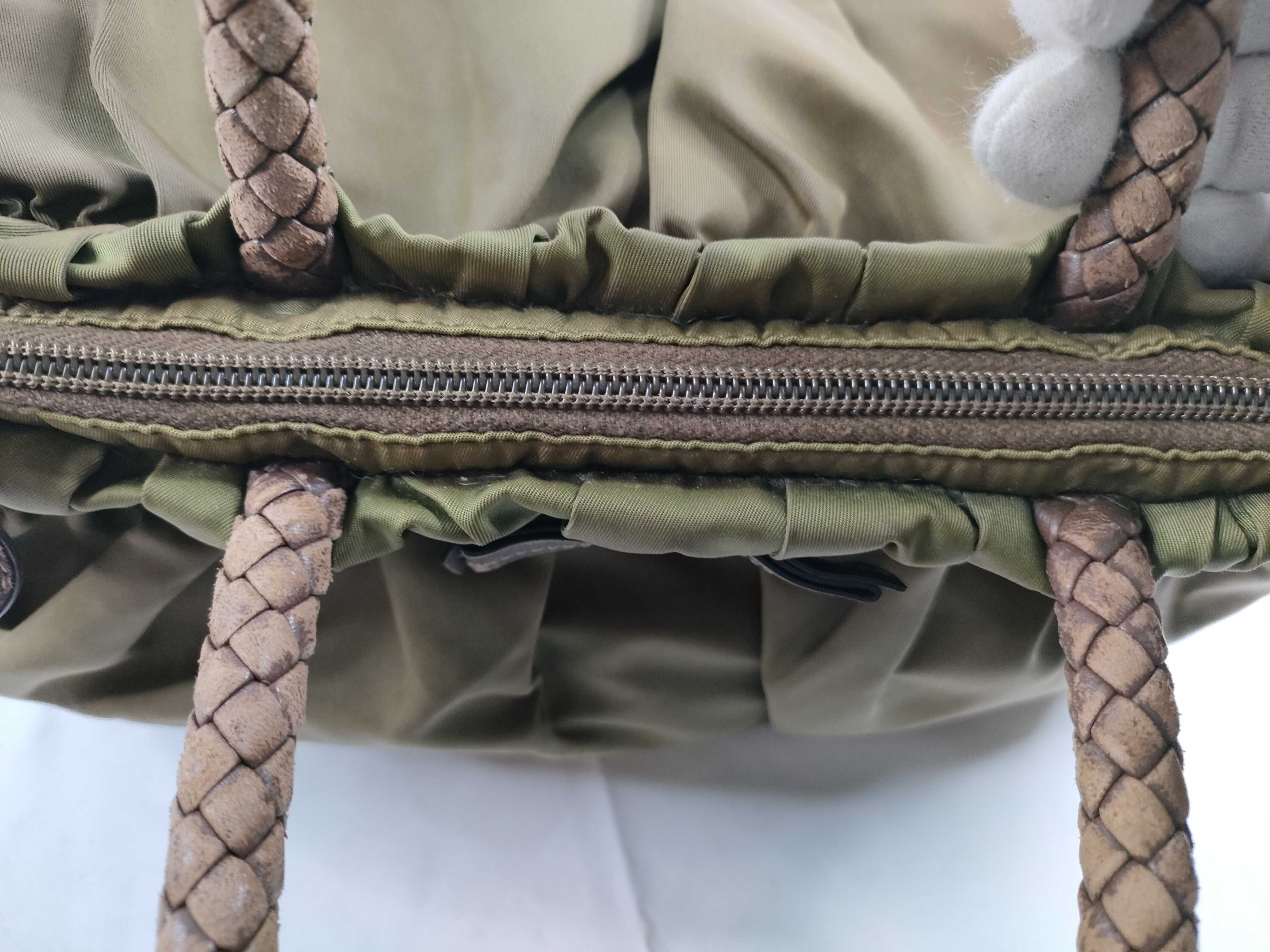Nylon 2-Way Bag with Long Strap, Khaki Handbag — view 8