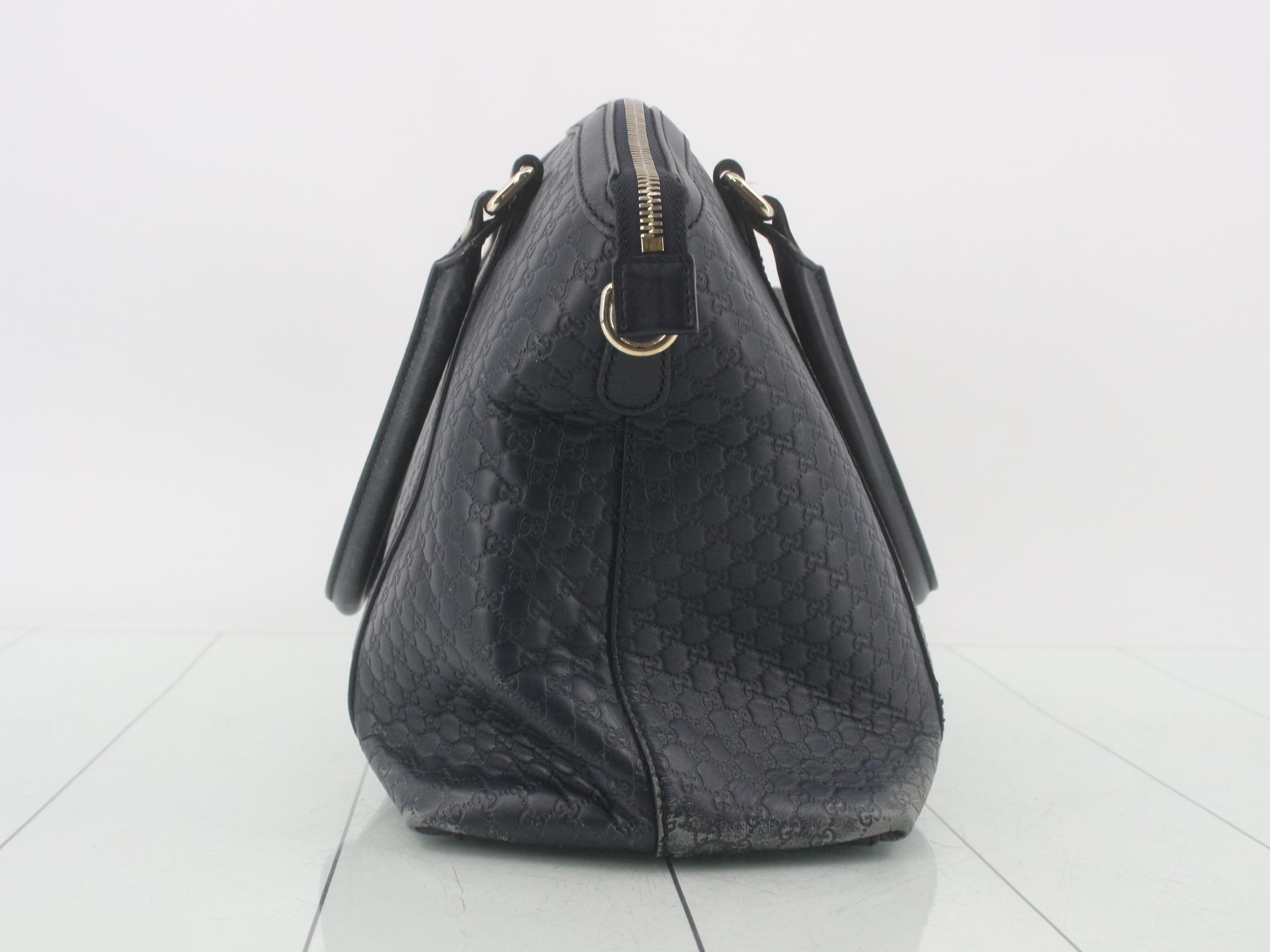 Guccissima Micro GG 2-way bag, leather, navy — view 4